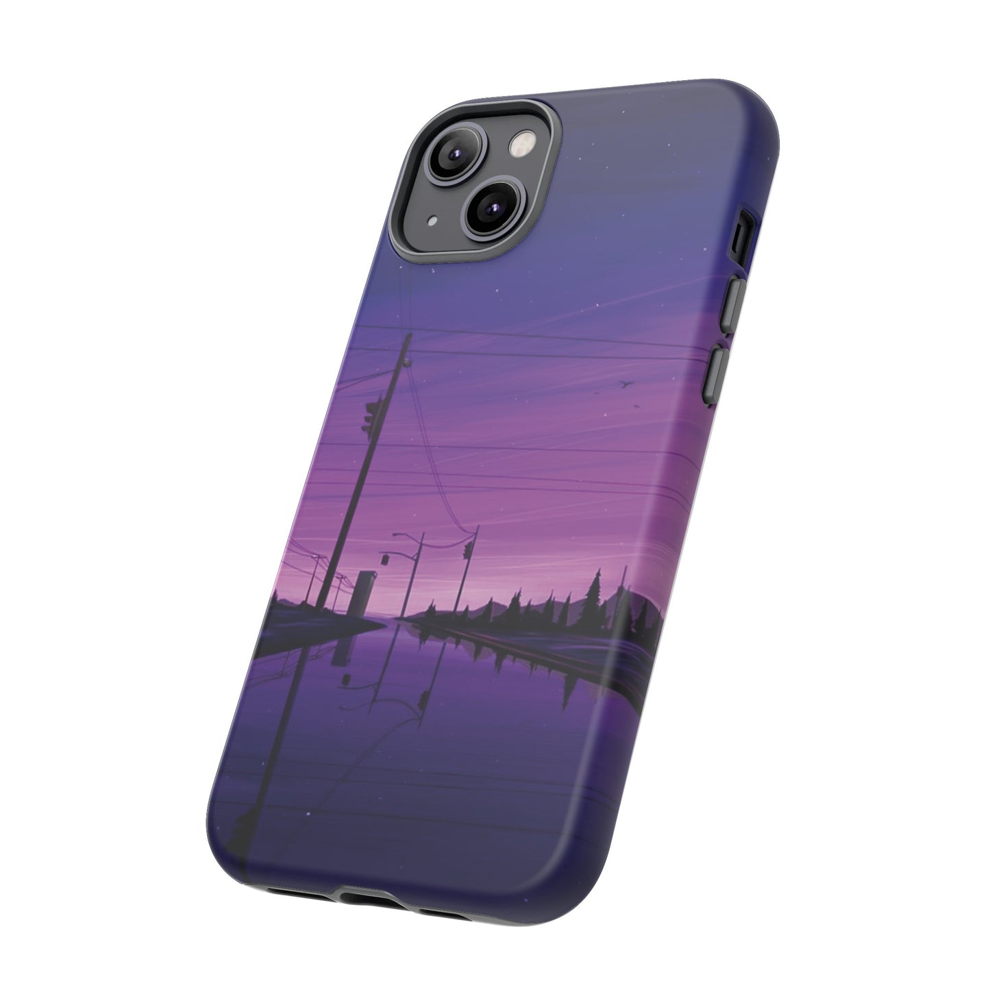 Purple Night Sky Wallpaper Phone Case | iPhone 15 Plus/ Pro, 14, 13, 12| Google Pixel 7, Pro, 5| Samsung Galaxy S23 All Major Phone Models