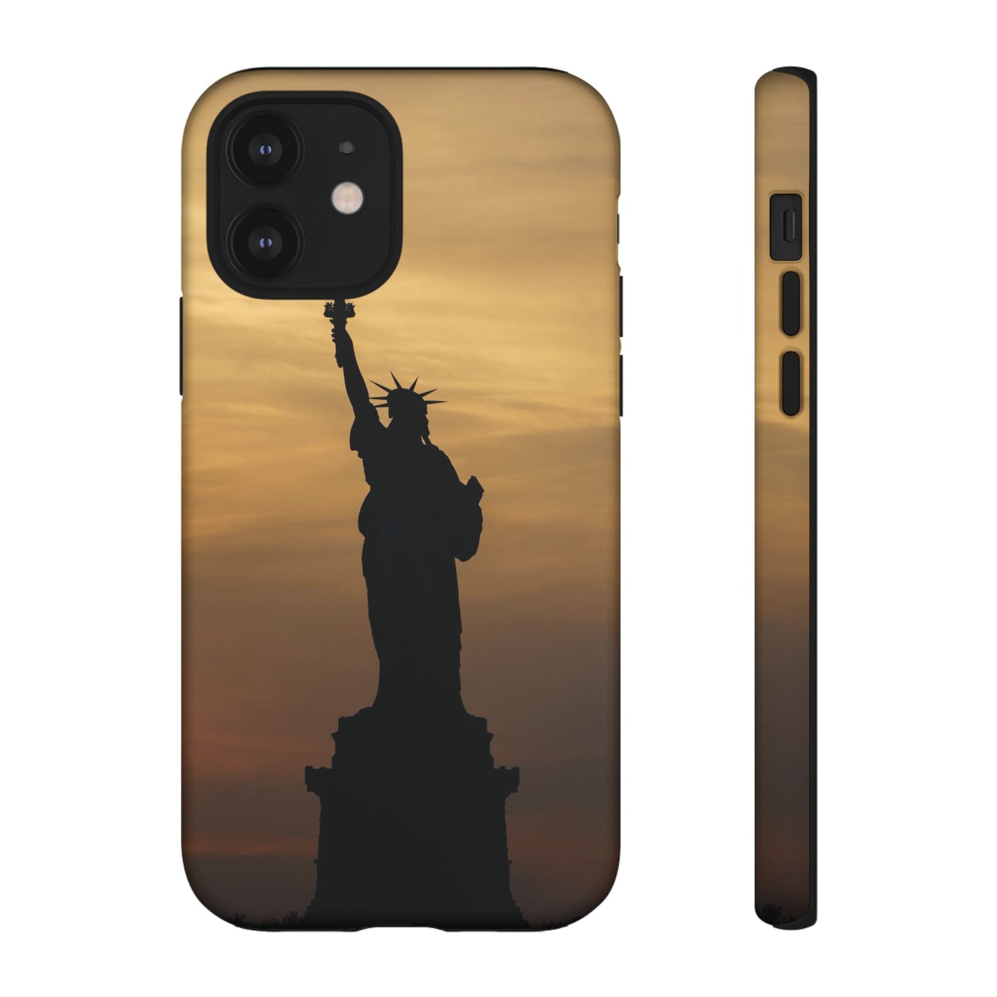 Silhouette Statue Of Liberty Wallpaper Phone Case | iPhone 15 Plus/ Pro, 14, 13, 12| Google Pixel 7, Pro, 5| Samsung Galaxy S23 All Major Phone Models