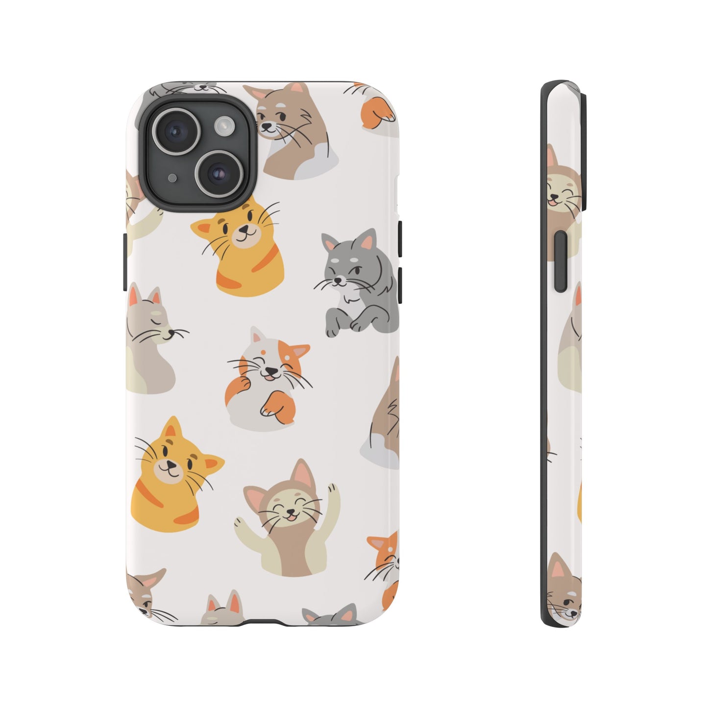 Adorable Cats Wallpaper Phone Case | iPhone 15 Plus/ Pro, 14, 13, 12| Google Pixel 7, Pro, 5| Samsung Galaxy S23 All Major Phone Models