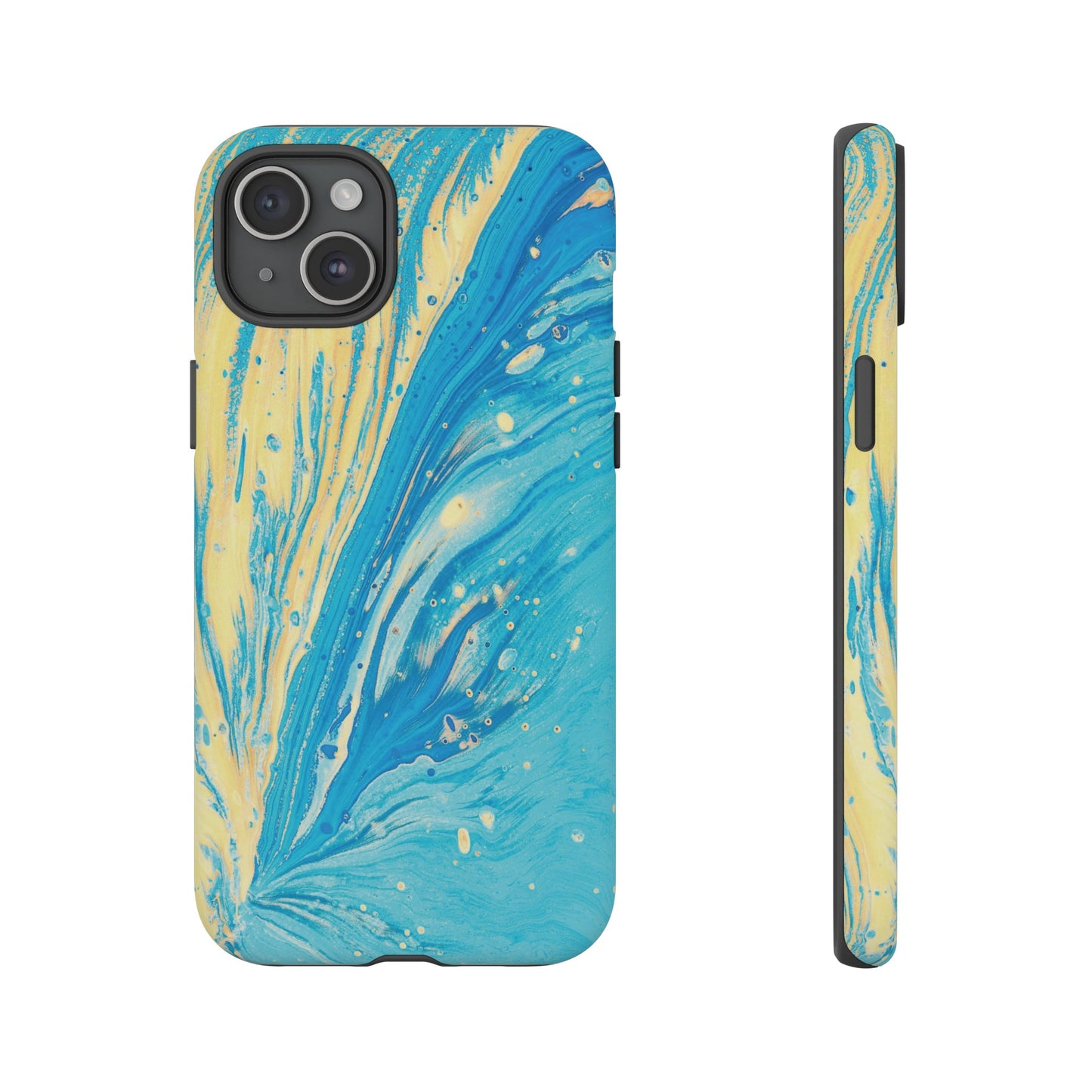 Fan of Yellow & Blue Paint Phone Case | iPhone 15 Plus/ Pro, 14, 13, 12| Google Pixel 7, Pro, 5| Samsung Galaxy S23 All Major Phone Models