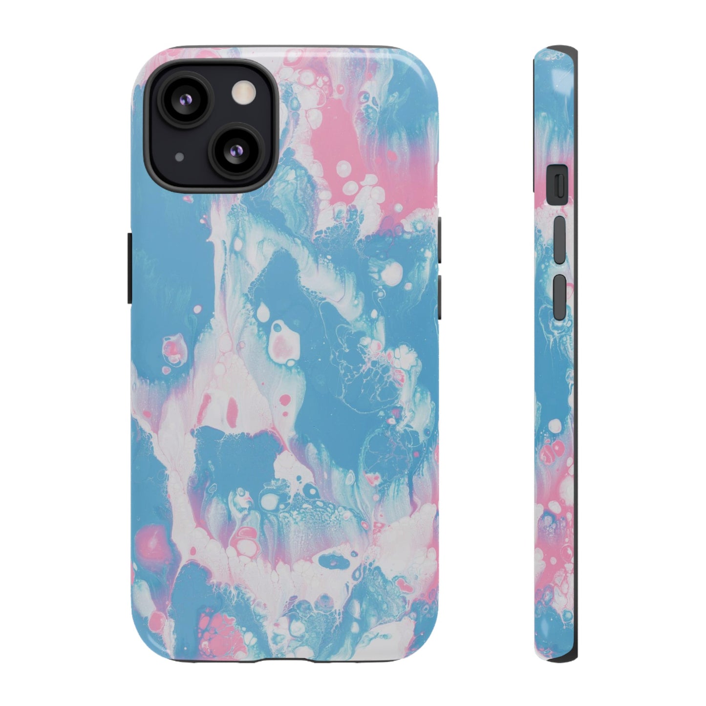 Baby Pink & Blue Resin Inspired Phone Case |iPhone 15 Plus/ Pro, 14, 13, 12|Google Pixel 7, Pro, 5|Samsung Galaxy S23 All Major Phone Models