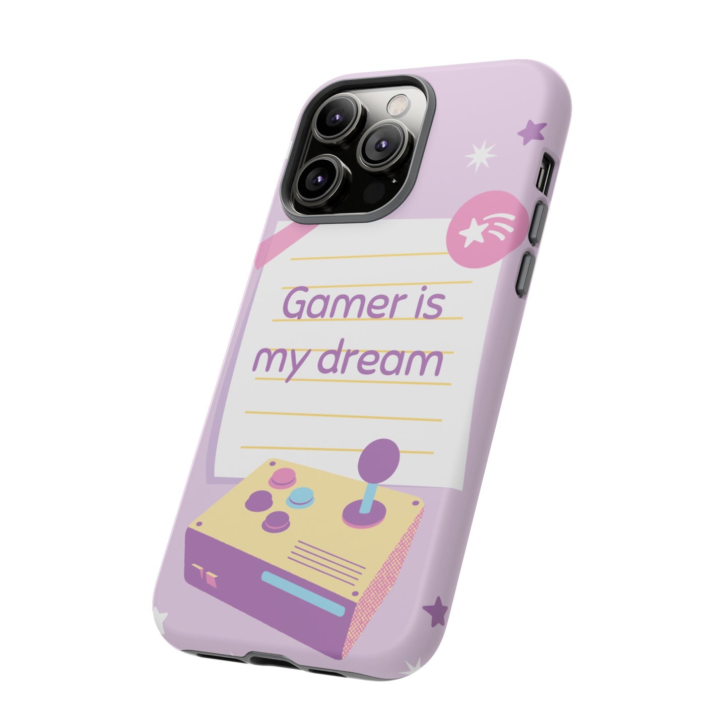 Gamer Is My Dream Job Wallpaper Phone Case | iPhone 15 Plus/ Pro, 14, 13, 12| Google Pixel 7, Pro, 5| Samsung Galaxy S23 All Major Phone Models