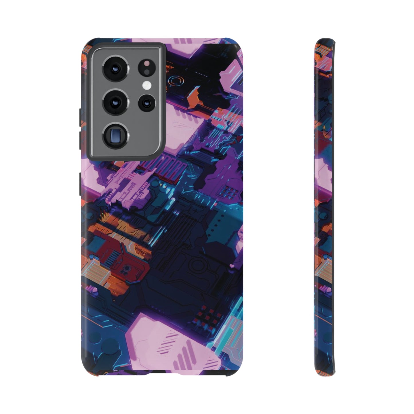 Purple Circuit Board Wallpaper Phone Case | iPhone 15 Plus/ Pro, 14, 13, 12| Google Pixel 7, Pro, 5| Samsung Galaxy S23 All Major Phone Models