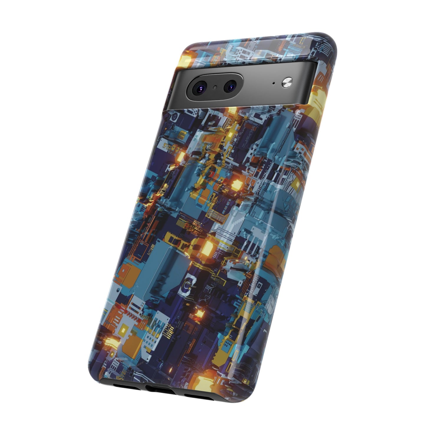 Computer Circuit Board Wallpaper Phone Case | iPhone 15 Plus/ Pro, 14, 13, 12| Google Pixel 7, Pro, 5| Samsung Galaxy S23 All Major Phone Models