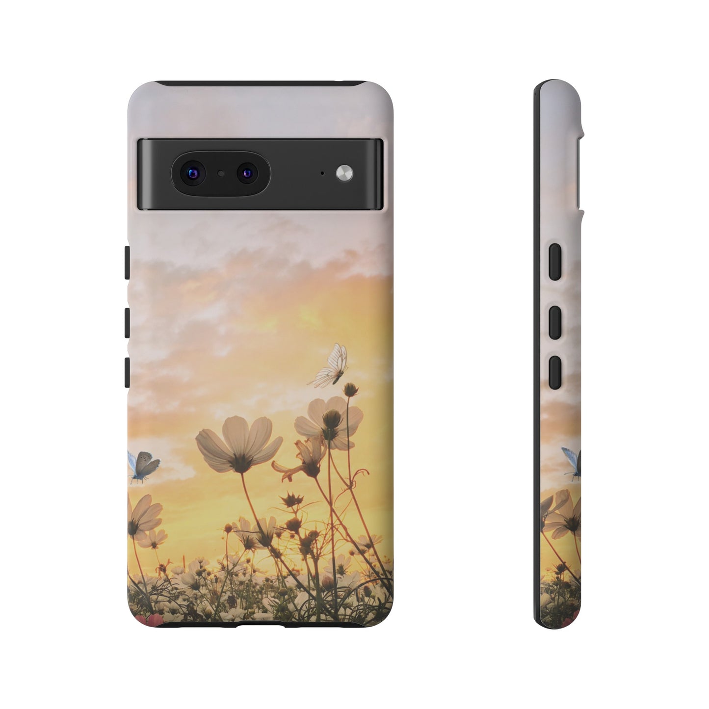 Flowers At Sunset Wallpaper Phone Case | iPhone 15 Plus/ Pro, 14, 13, 12| Google Pixel 7, Pro, 5| Samsung Galaxy S23 All Major Phone Models