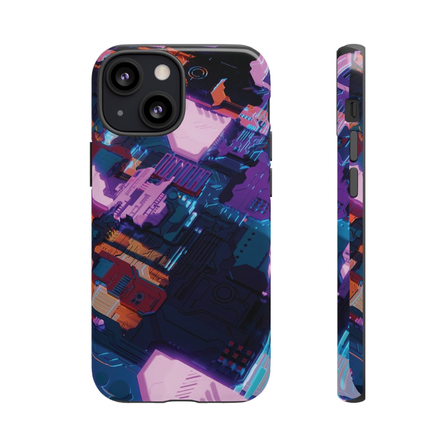 Purple Circuit Board Wallpaper Phone Case | iPhone 15 Plus/ Pro, 14, 13, 12| Google Pixel 7, Pro, 5| Samsung Galaxy S23 All Major Phone Models