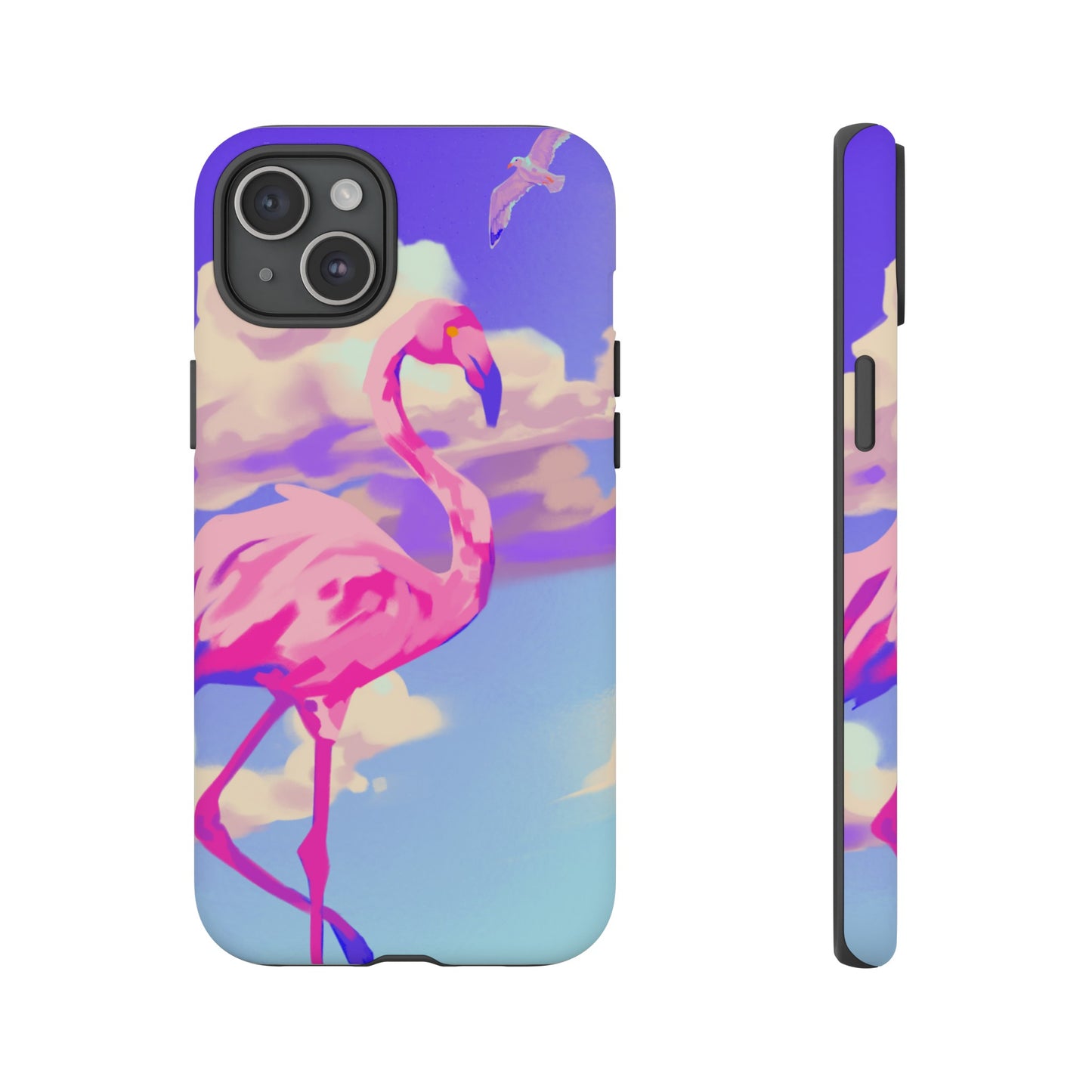 Flamingo In The Clouds Phone Case | iPhone 15 Plus/ Pro, 14, 13, 12| Google Pixel 7, Pro, 5| Samsung Galaxy S23 All Major Phone Models