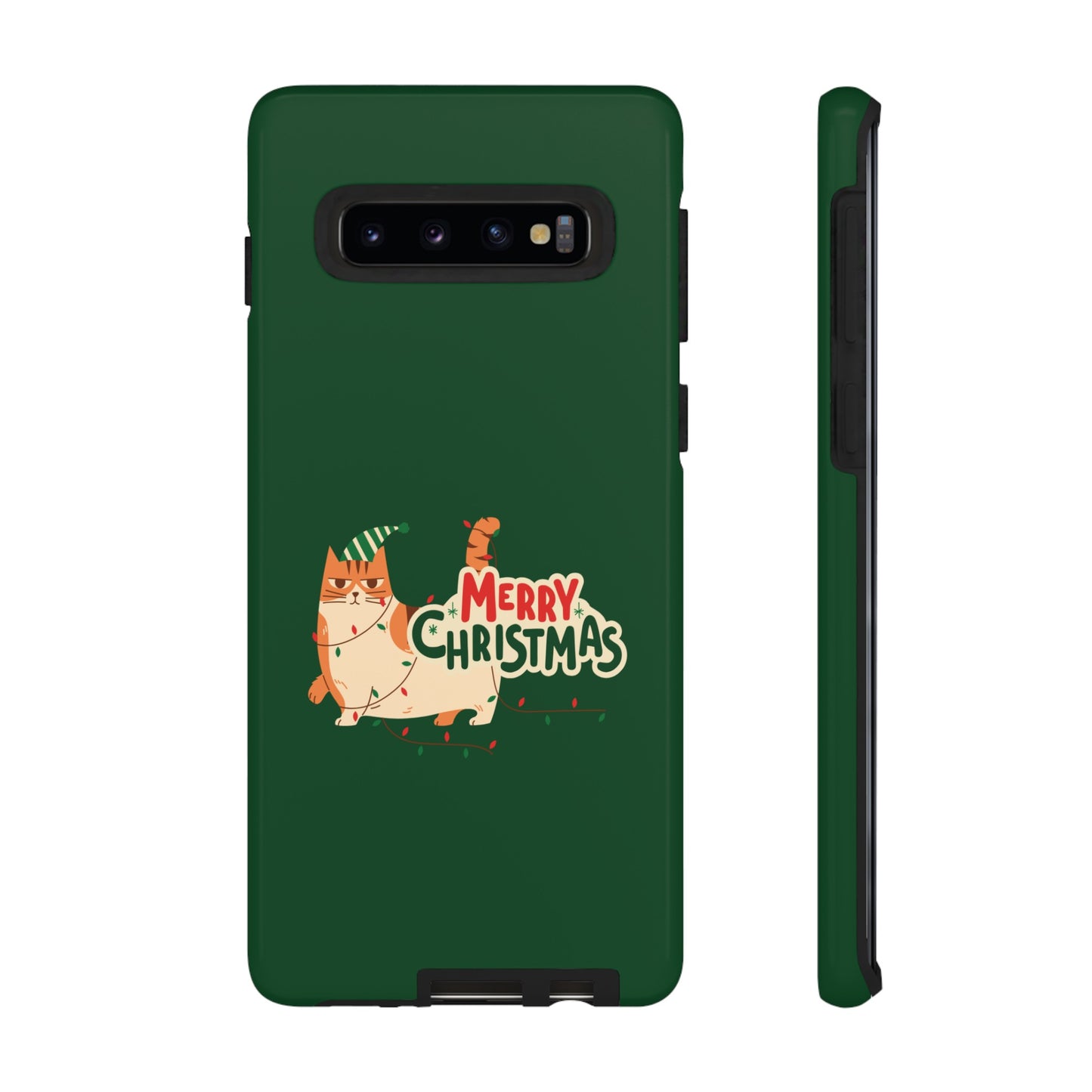 Cat Merry Christmas Phone Case | iPhone 15 Plus/ Pro, 14, 13, 12| Google Pixel 7, Pro, 5| Samsung Galaxy S23 All Major Phone Models