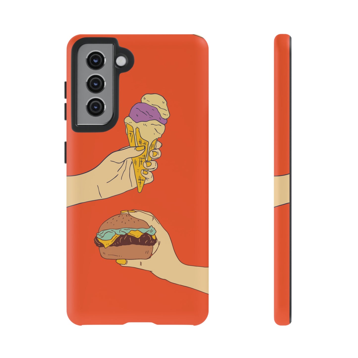 IceCream Or Hamburger? Phone Case | iPhone 15 Plus/ Pro, 14, 13, 12| Google Pixel 7, Pro, 5| Samsung Galaxy S23 All Major Phone Models