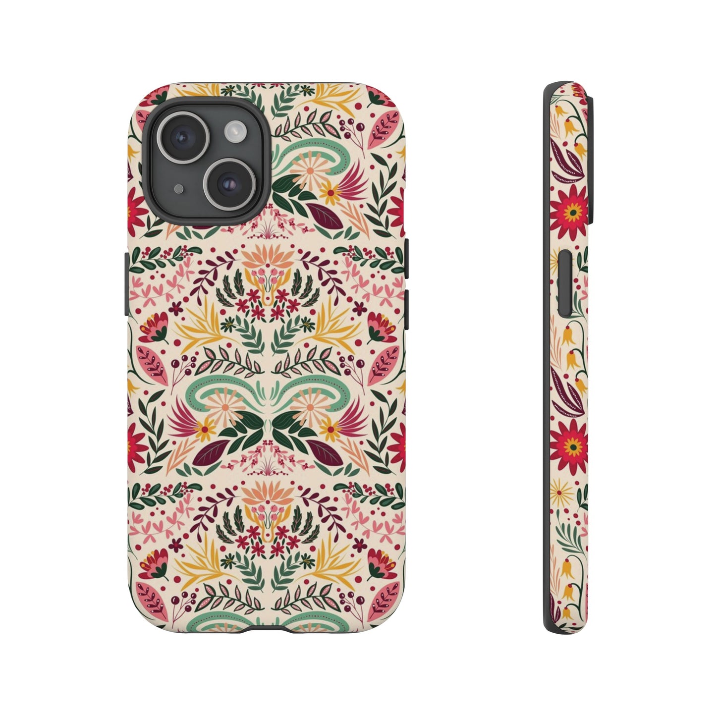 Bright Floral Wallpaper Phone Case | iPhone 15 Plus/ Pro, 14, 13, 12| Google Pixel 7, Pro, 5| Samsung Galaxy S23 All Major Phone Models