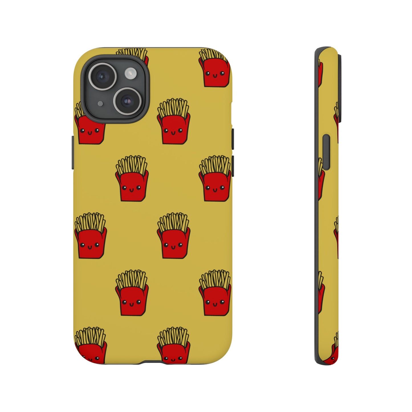 Smiling Fries Wallpaper Phone Case | iPhone 15 Plus/ Pro, 14, 13, 12| Google Pixel 7, Pro, 5| Samsung Galaxy S23 All Major Phone Models