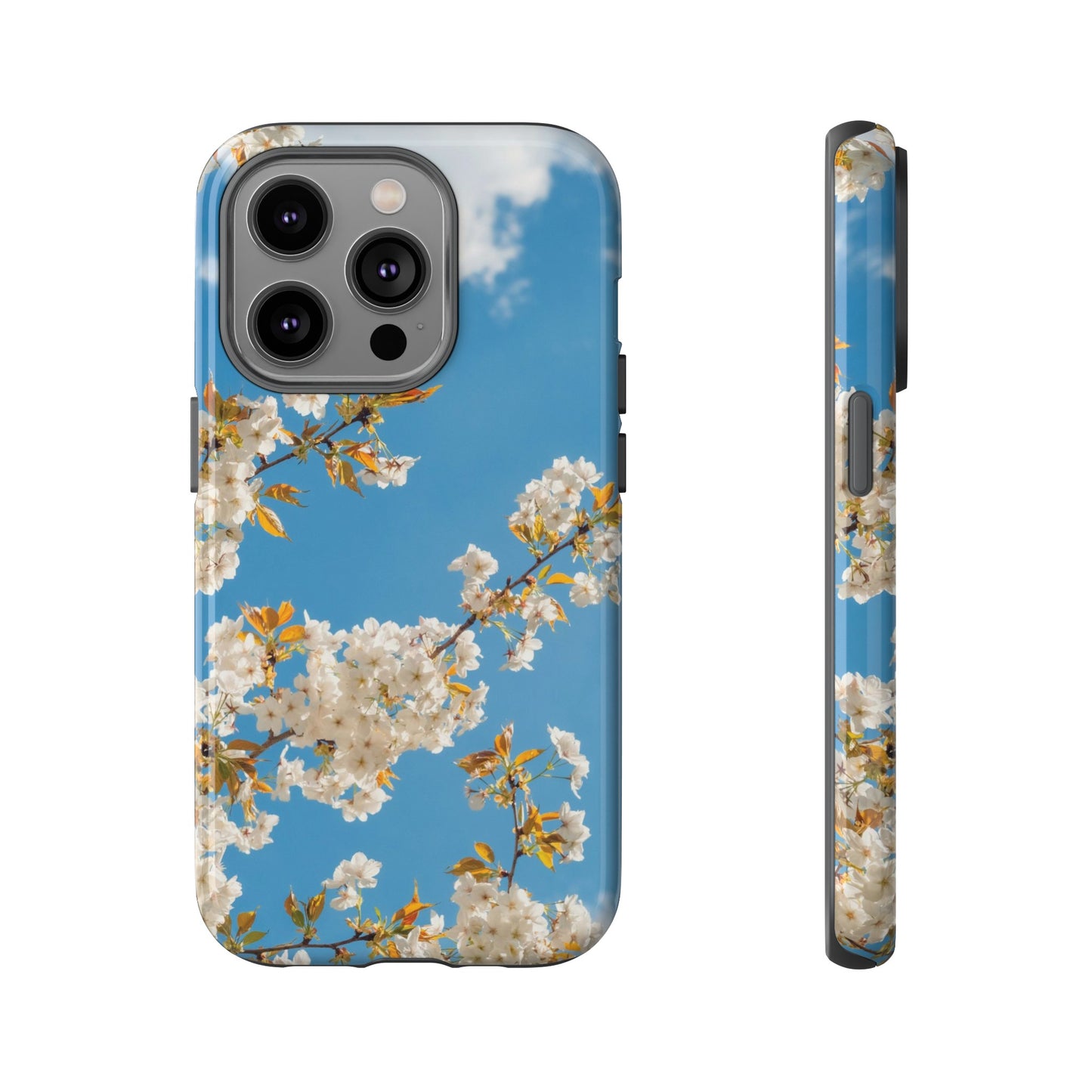 White Blossom Wallpaper Phone Case | iPhone 15 Plus/ Pro, 14, 13, 12| Google Pixel 7, Pro, 5| Samsung Galaxy S23 All Major Phone Models