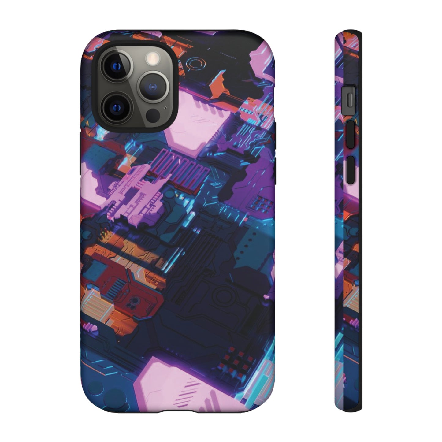 Purple Circuit Board Wallpaper Phone Case | iPhone 15 Plus/ Pro, 14, 13, 12| Google Pixel 7, Pro, 5| Samsung Galaxy S23 All Major Phone Models