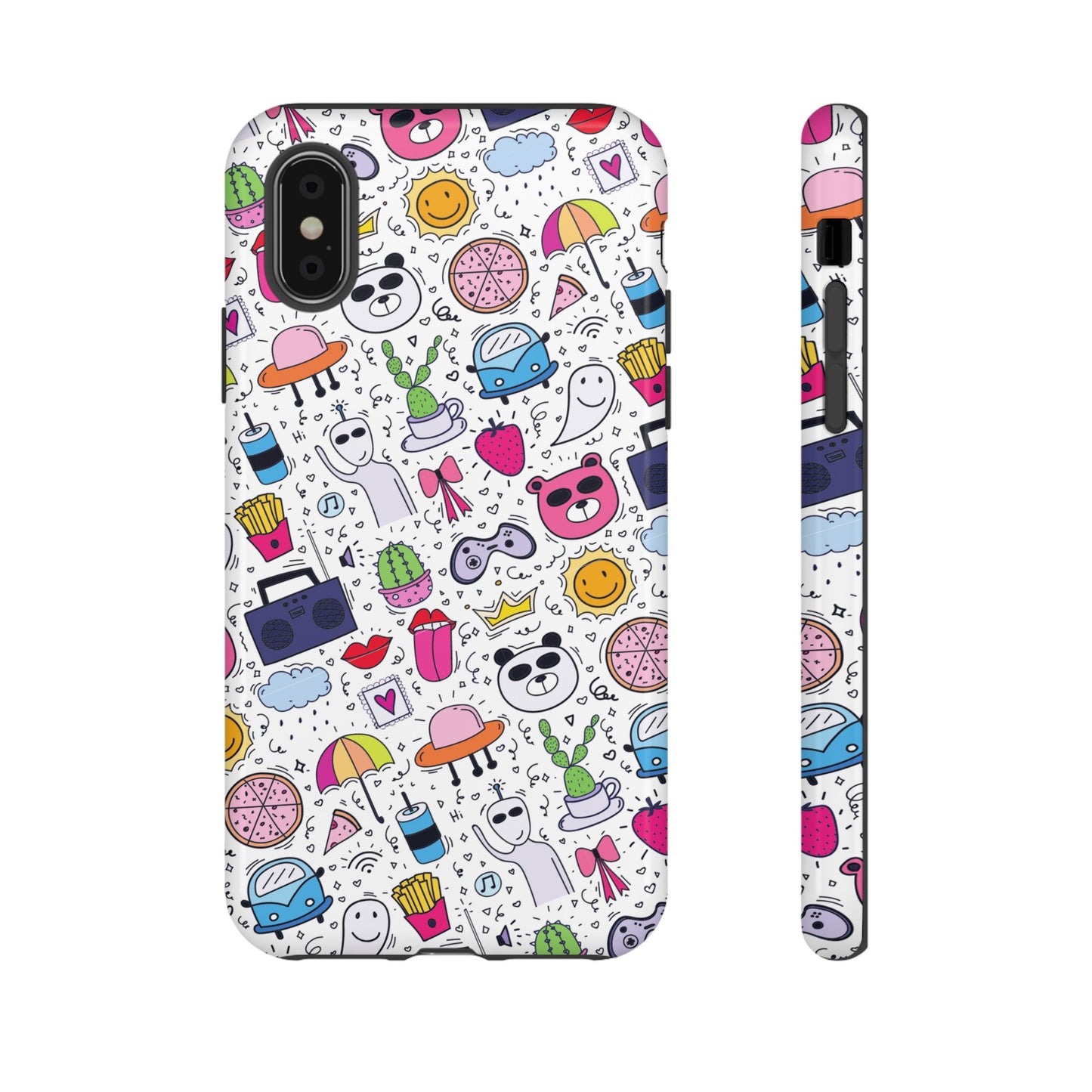 Cartoon Collage Phone Case | iPhone 15 Plus/ Pro, 14, 13, 12| Google Pixel 7, Pro, 5| Samsung Galaxy S23 All Major Phone Models