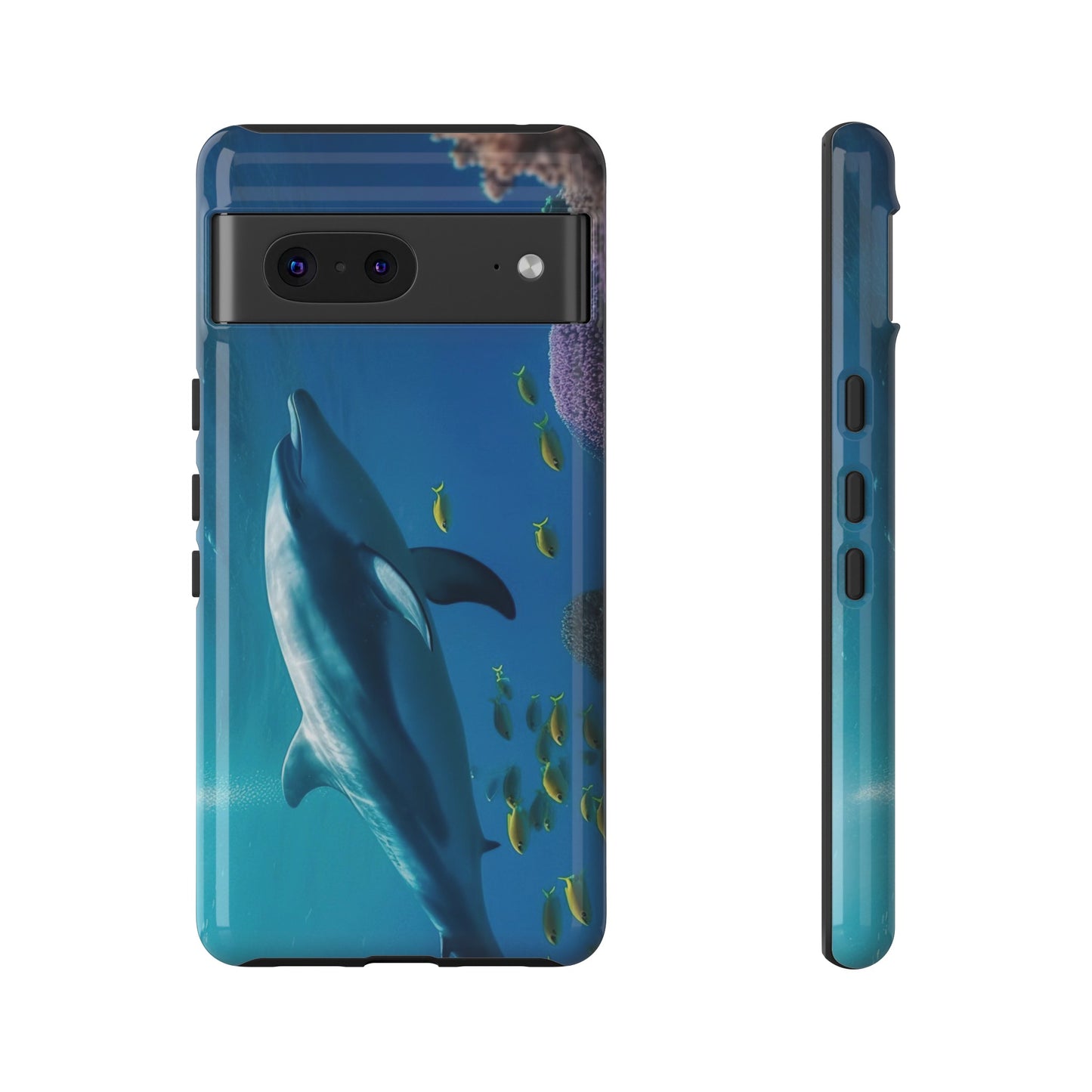 Dolphin Wallpaper Phone Case | iPhone 15 Plus/ Pro, 14, 13, 12| Google Pixel 7, Pro, 5| Samsung Galaxy S23 All Major Phone Models