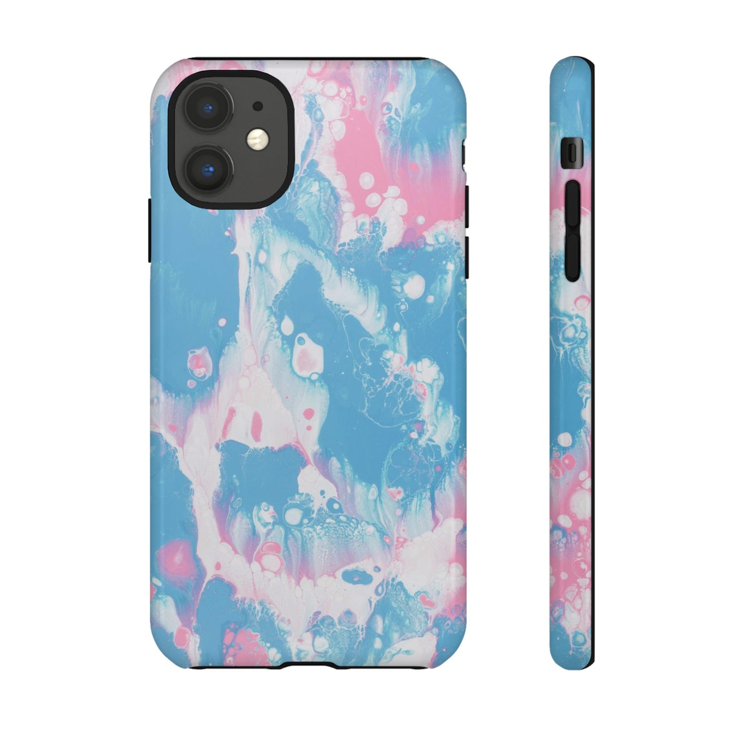 Baby Pink & Blue Resin Inspired Phone Case |iPhone 15 Plus/ Pro, 14, 13, 12|Google Pixel 7, Pro, 5|Samsung Galaxy S23 All Major Phone Models