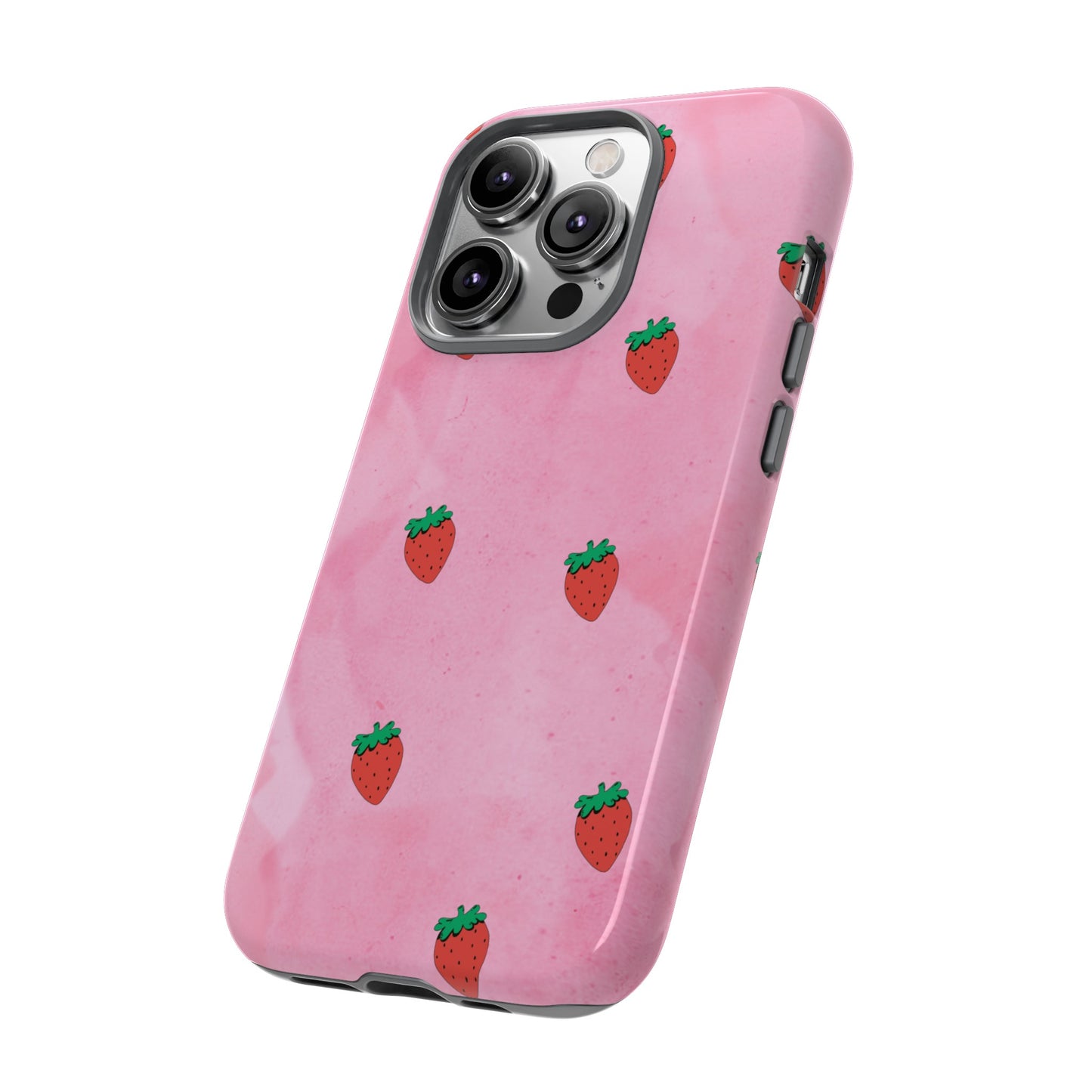 Strawberry Wallpaper Phone Case | iPhone 15 Plus/ Pro, 14, 13, 12| Google Pixel 7, Pro, 5| Samsung Galaxy S23 All Major Phone Models