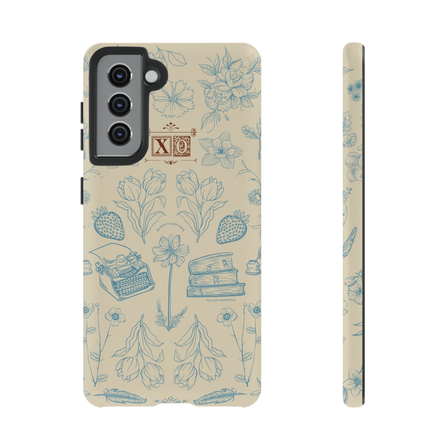 Typewriter Among The Flowers Phone Case | iPhone 15 Plus/ Pro, 14, 13, 12| Google Pixel 7, Pro, 5| Samsung Galaxy S23 All Major Phone Models