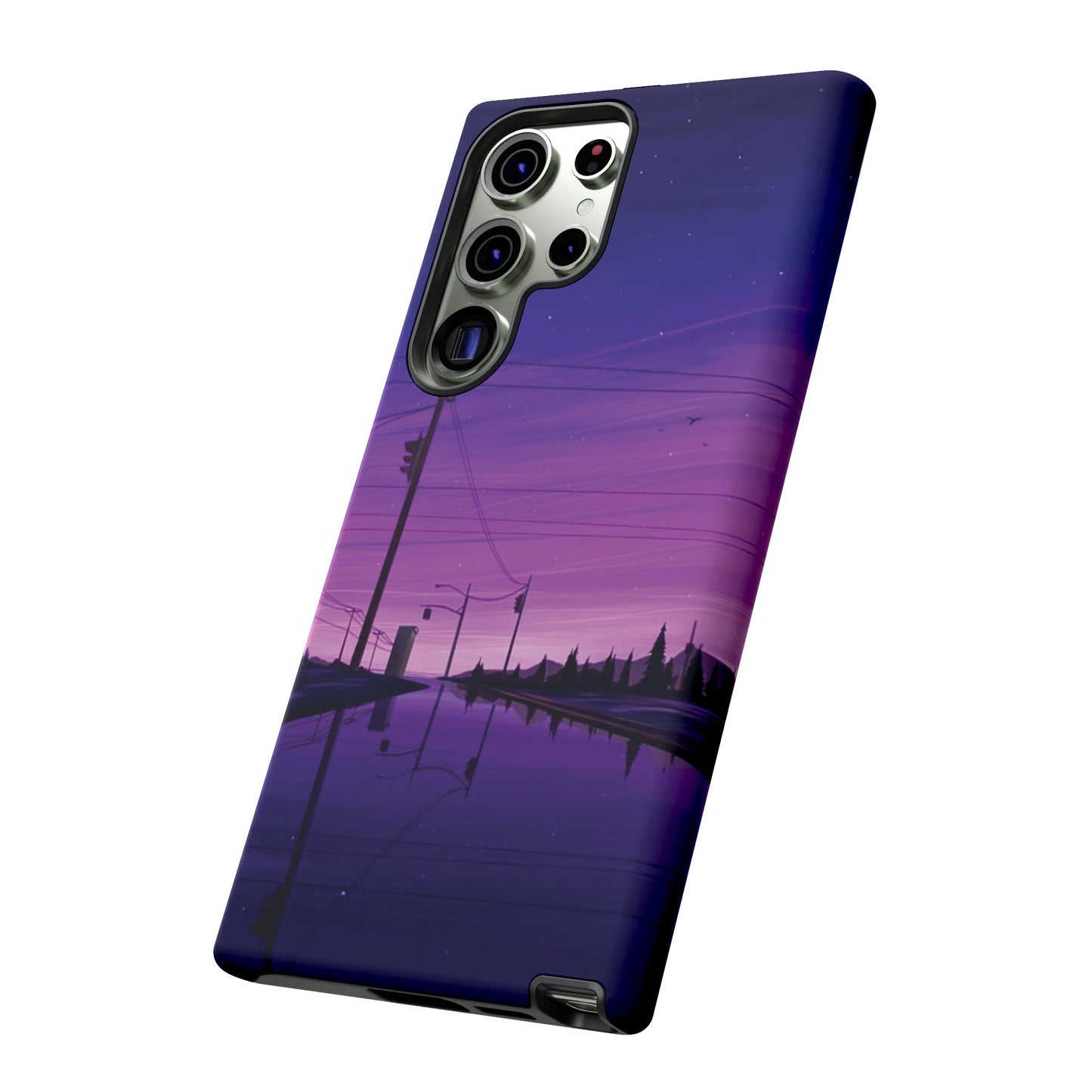 Purple Night Sky Wallpaper Phone Case | iPhone 15 Plus/ Pro, 14, 13, 12| Google Pixel 7, Pro, 5| Samsung Galaxy S23 All Major Phone Models