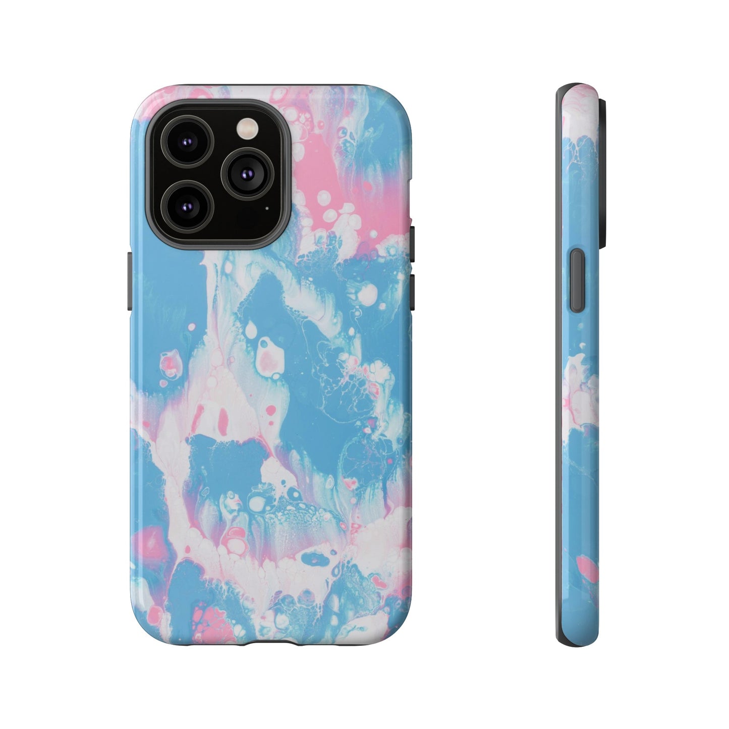 Baby Pink & Blue Resin Inspired Phone Case |iPhone 15 Plus/ Pro, 14, 13, 12|Google Pixel 7, Pro, 5|Samsung Galaxy S23 All Major Phone Models