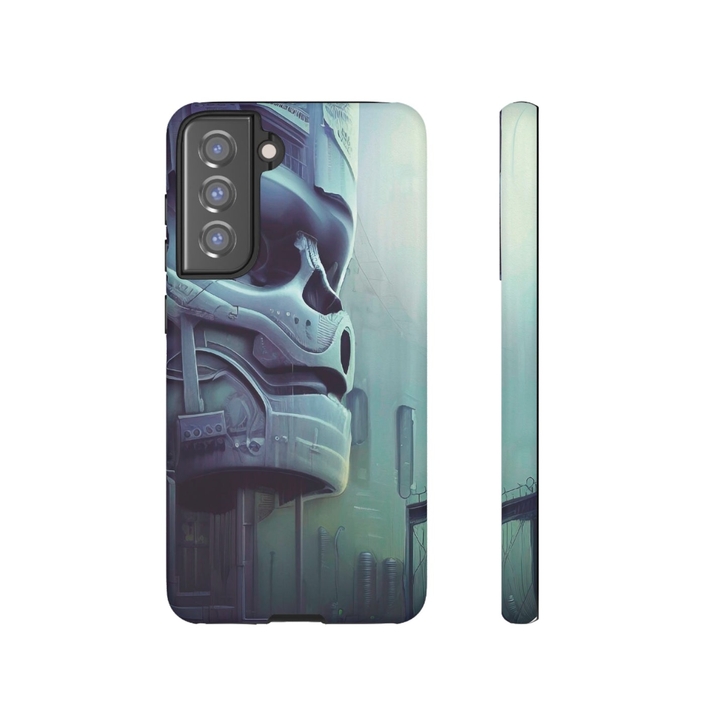 Sci-Fi Skull Wallpaper Phone Case | iPhone 15 Plus/ Pro, 14, 13, 12| Google Pixel 7, Pro, 5| Samsung Galaxy S23 All Major Phone Models