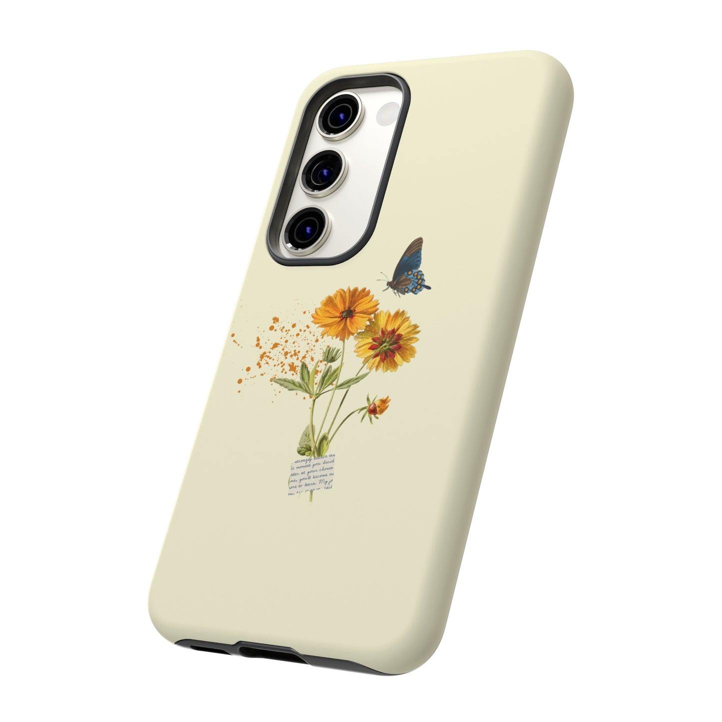 Butterfly Sunflowers Phone Case | iPhone 15 Plus/ Pro, 14, 13, 12| Google Pixel 7, Pro, 5| Samsung Galaxy S23 All Major Phone Models