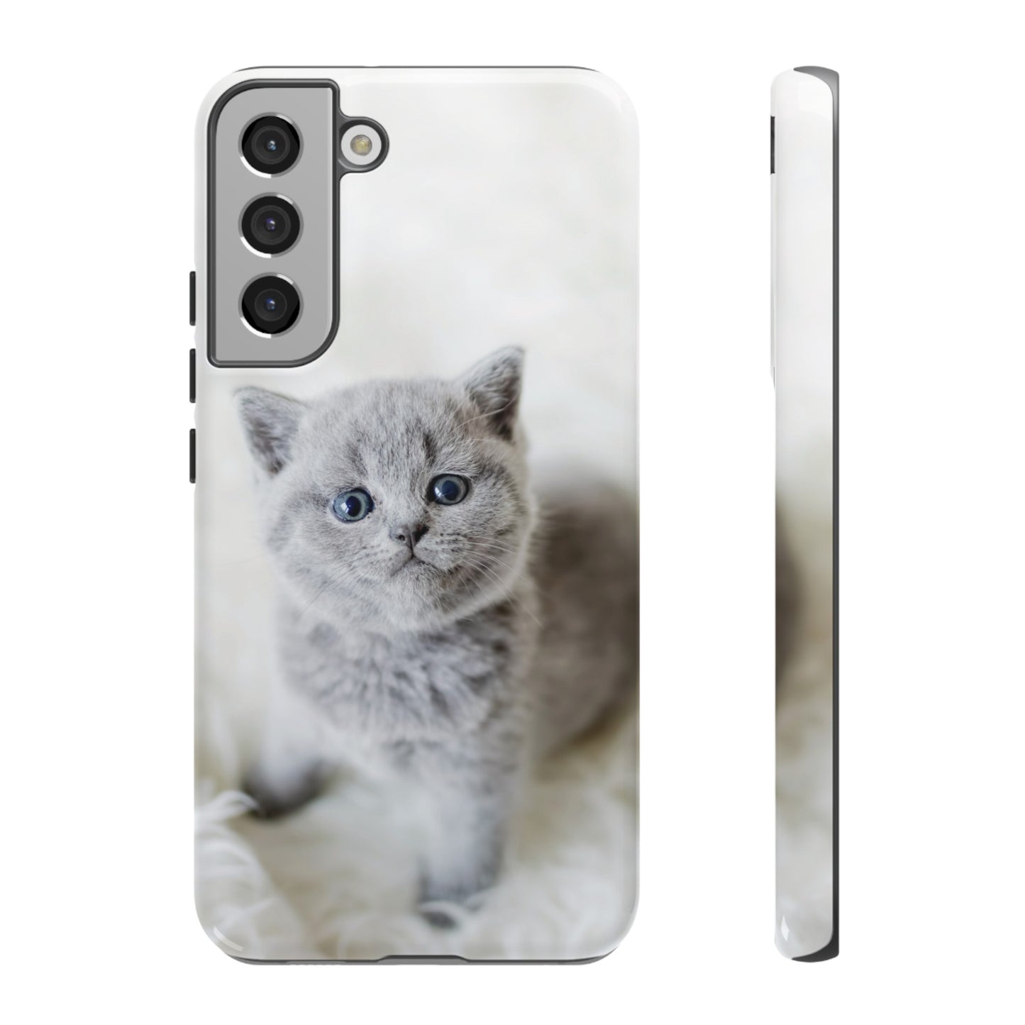 Grey Kitten Wallpaper Phone Case | iPhone 15 Plus/ Pro, 14, 13, 12| Google Pixel 7, Pro, 5| Samsung Galaxy S23 All Major Phone Models