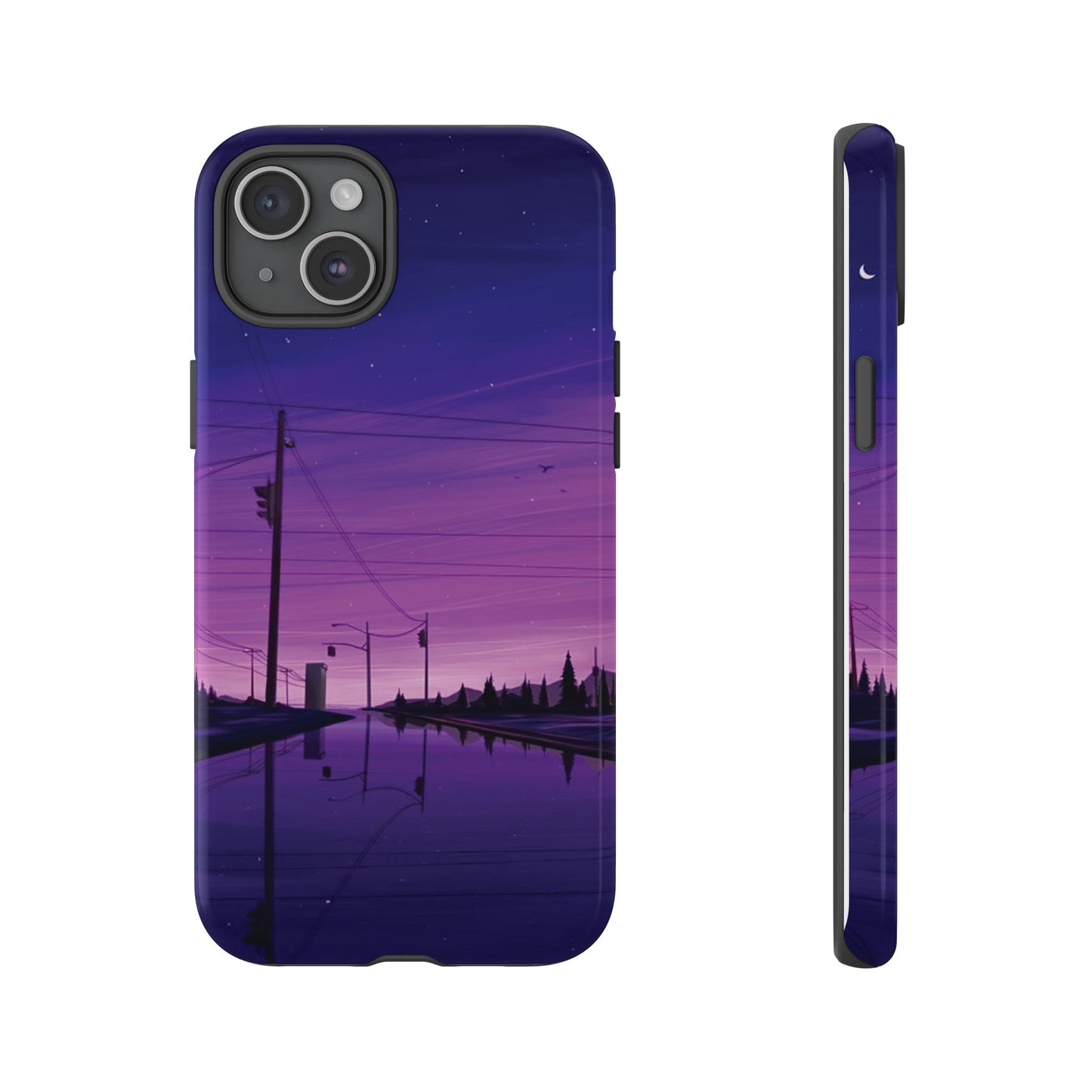 Purple Night Sky Wallpaper Phone Case | iPhone 15 Plus/ Pro, 14, 13, 12| Google Pixel 7, Pro, 5| Samsung Galaxy S23 All Major Phone Models