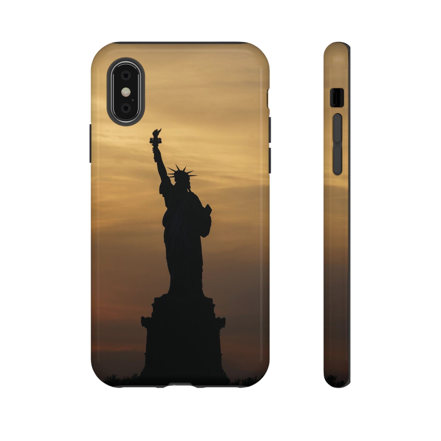 Silhouette Statue Of Liberty Wallpaper Phone Case | iPhone 15 Plus/ Pro, 14, 13, 12| Google Pixel 7, Pro, 5| Samsung Galaxy S23 All Major Phone Models