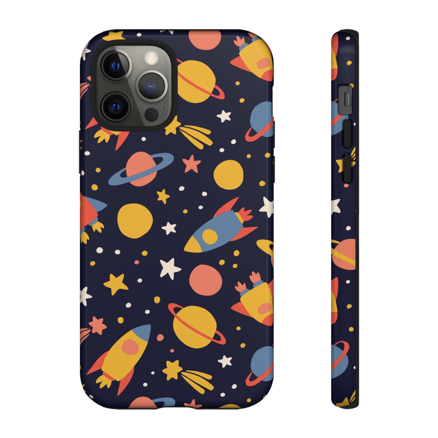 Cartoon Space Wallpaper Phone Case | iPhone 15 Plus/ Pro, 14, 13, 12| Google Pixel 7, Pro, 5| Samsung Galaxy S23 All Major Phone Models