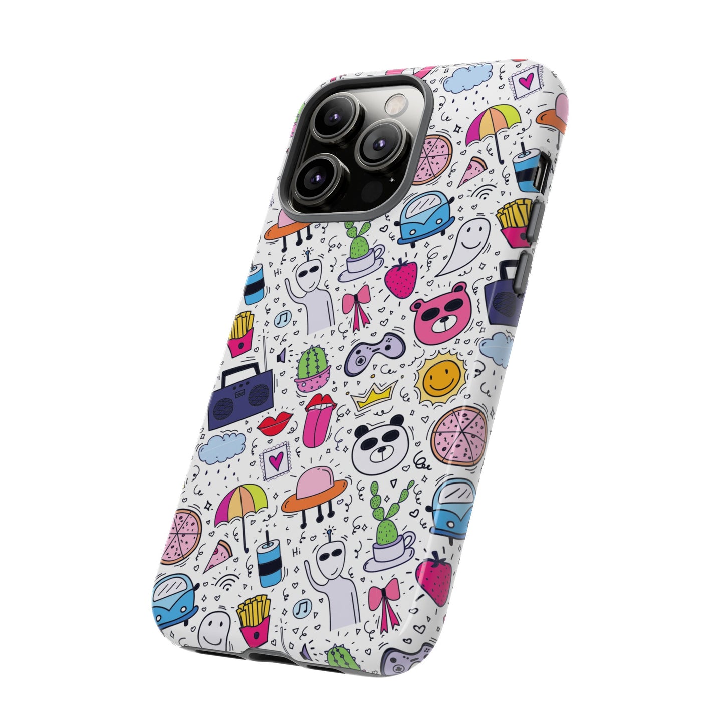 Cartoon Collage Phone Case | iPhone 15 Plus/ Pro, 14, 13, 12| Google Pixel 7, Pro, 5| Samsung Galaxy S23 All Major Phone Models