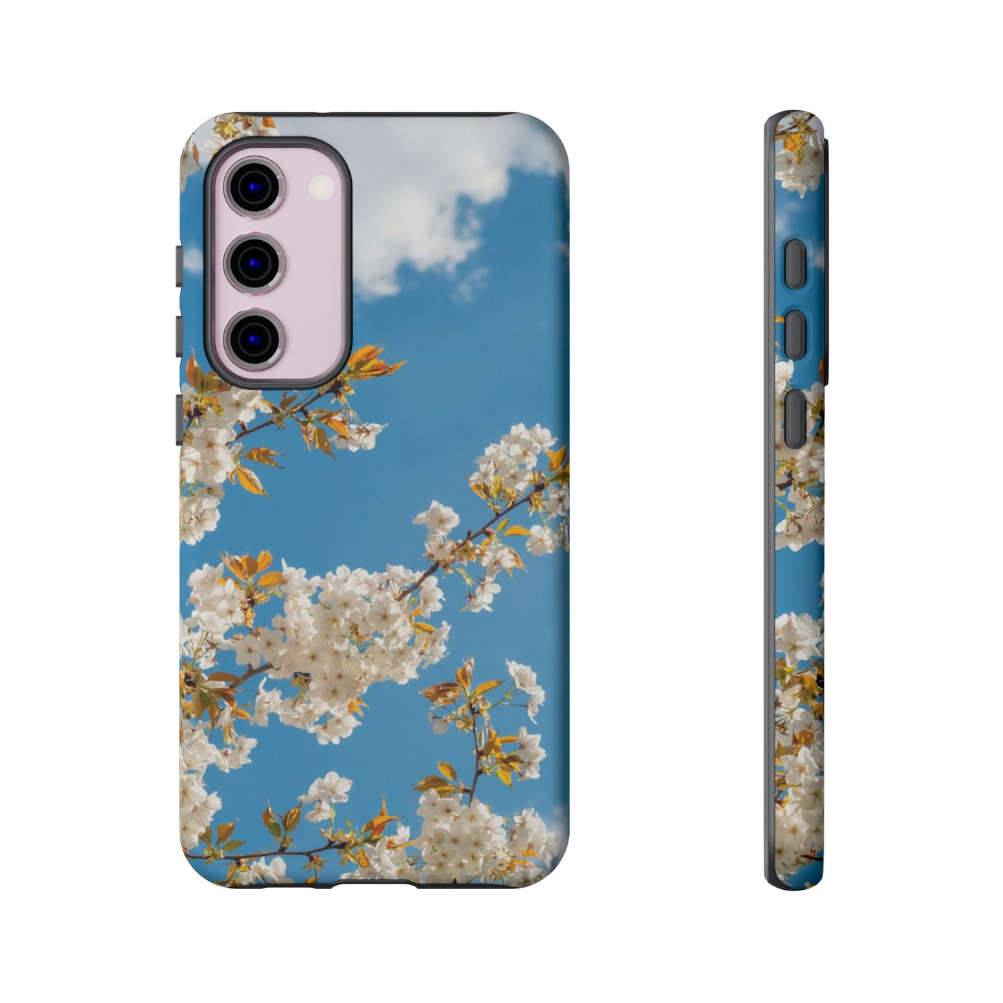 White Blossom Wallpaper Phone Case | iPhone 15 Plus/ Pro, 14, 13, 12| Google Pixel 7, Pro, 5| Samsung Galaxy S23 All Major Phone Models