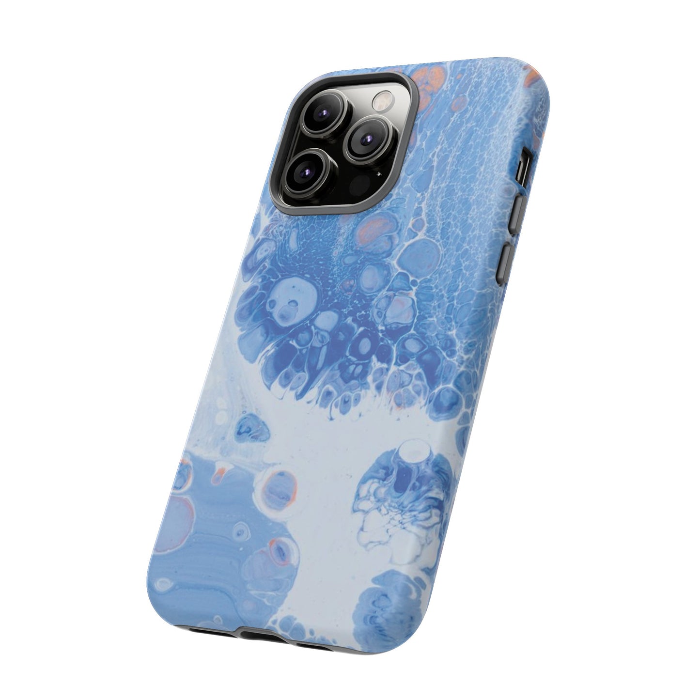 Blue and White Resin Inspired Phone Case |iPhone 15 Plus/ Pro, 14, 13, 12| Google Pixel 7, Pro, 5| Samsung Galaxy S23 All Major Phone Models