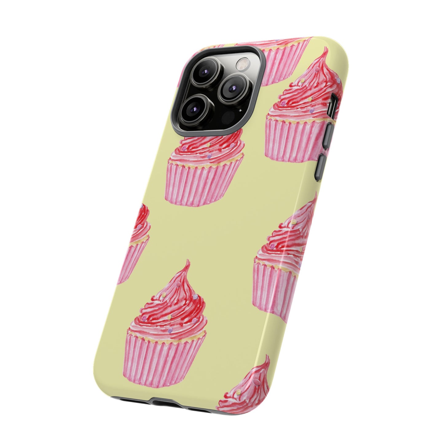 Pink Cupcake Wallpaper Phone Case | iPhone 15 Plus/ Pro, 14, 13, 12| Google Pixel 7, Pro, 5| Samsung Galaxy S23 All Major Phone Models