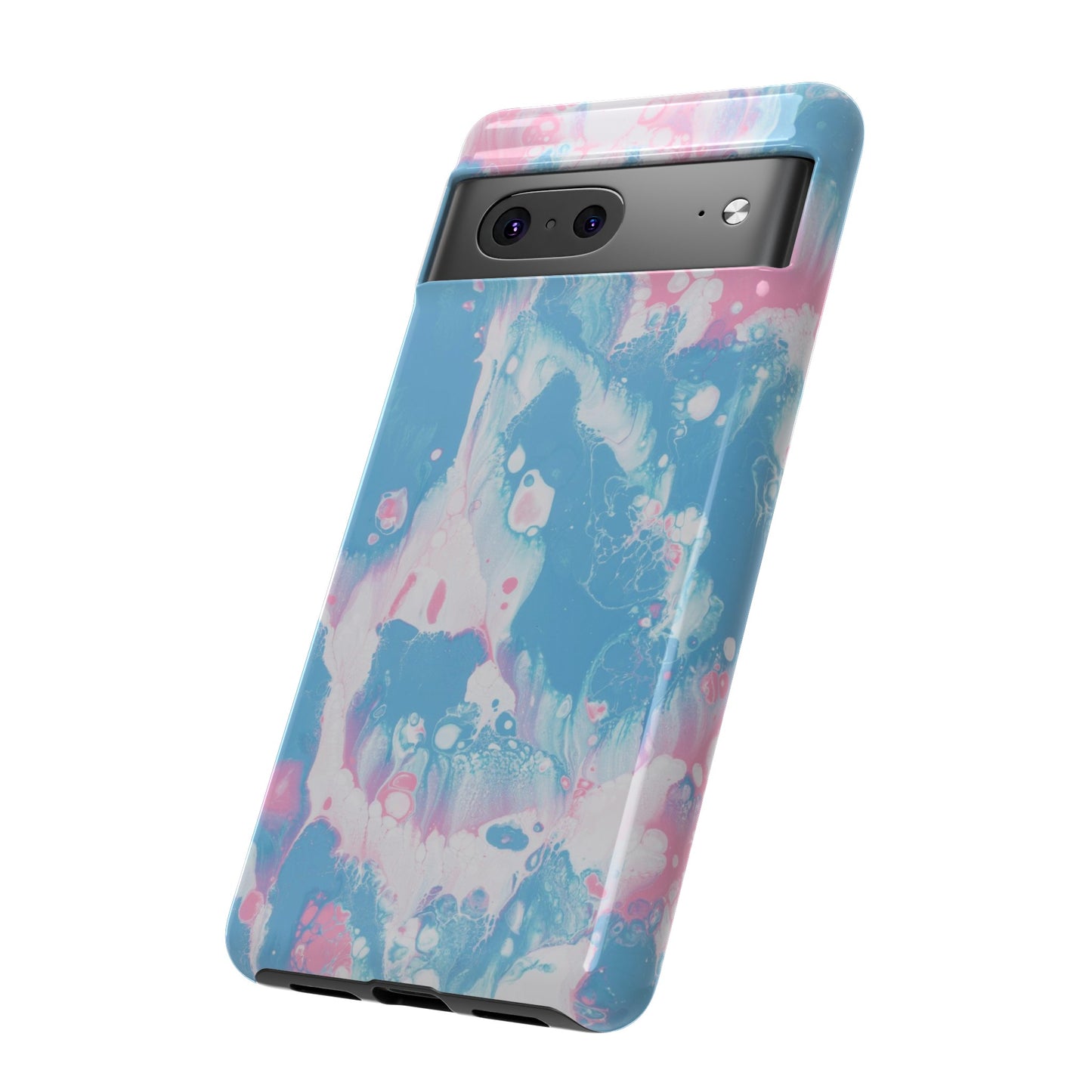 Baby Pink & Blue Resin Inspired Phone Case |iPhone 15 Plus/ Pro, 14, 13, 12|Google Pixel 7, Pro, 5|Samsung Galaxy S23 All Major Phone Models