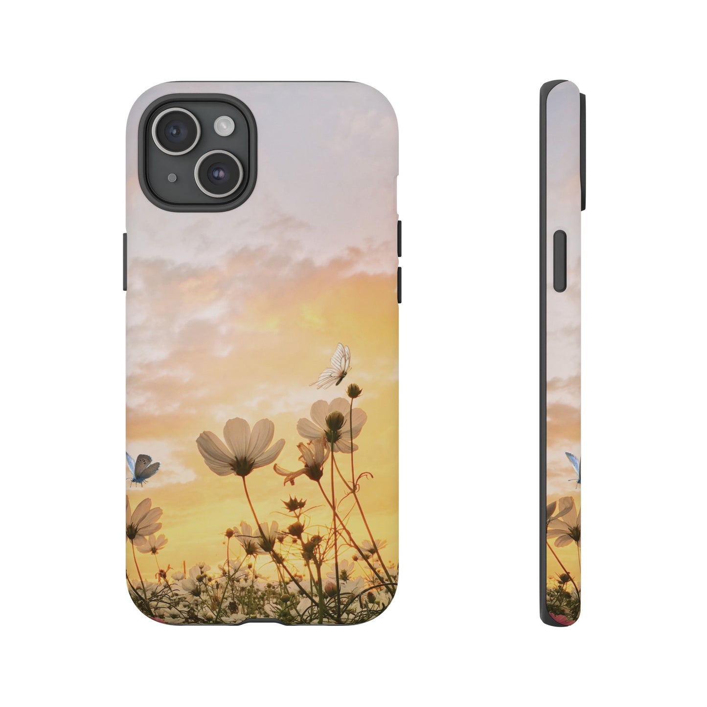 Flowers At Sunset Wallpaper Phone Case | iPhone 15 Plus/ Pro, 14, 13, 12| Google Pixel 7, Pro, 5| Samsung Galaxy S23 All Major Phone Models