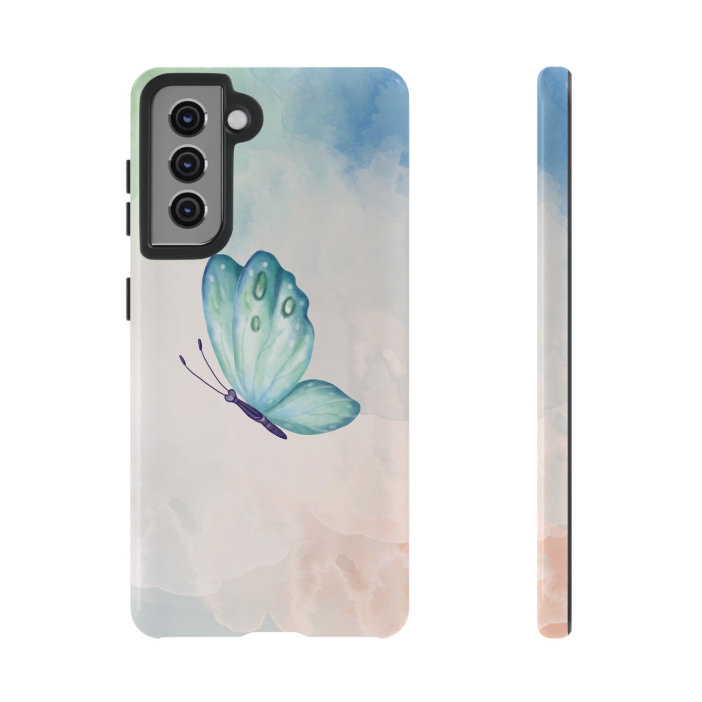 Blue Butterfly Wallpaper Phone Case  | iPhone 15 Plus/ Pro, 14, 13, 12| Google Pixel 7, Pro, 5| Samsung Galaxy S23 All Major Phone Models