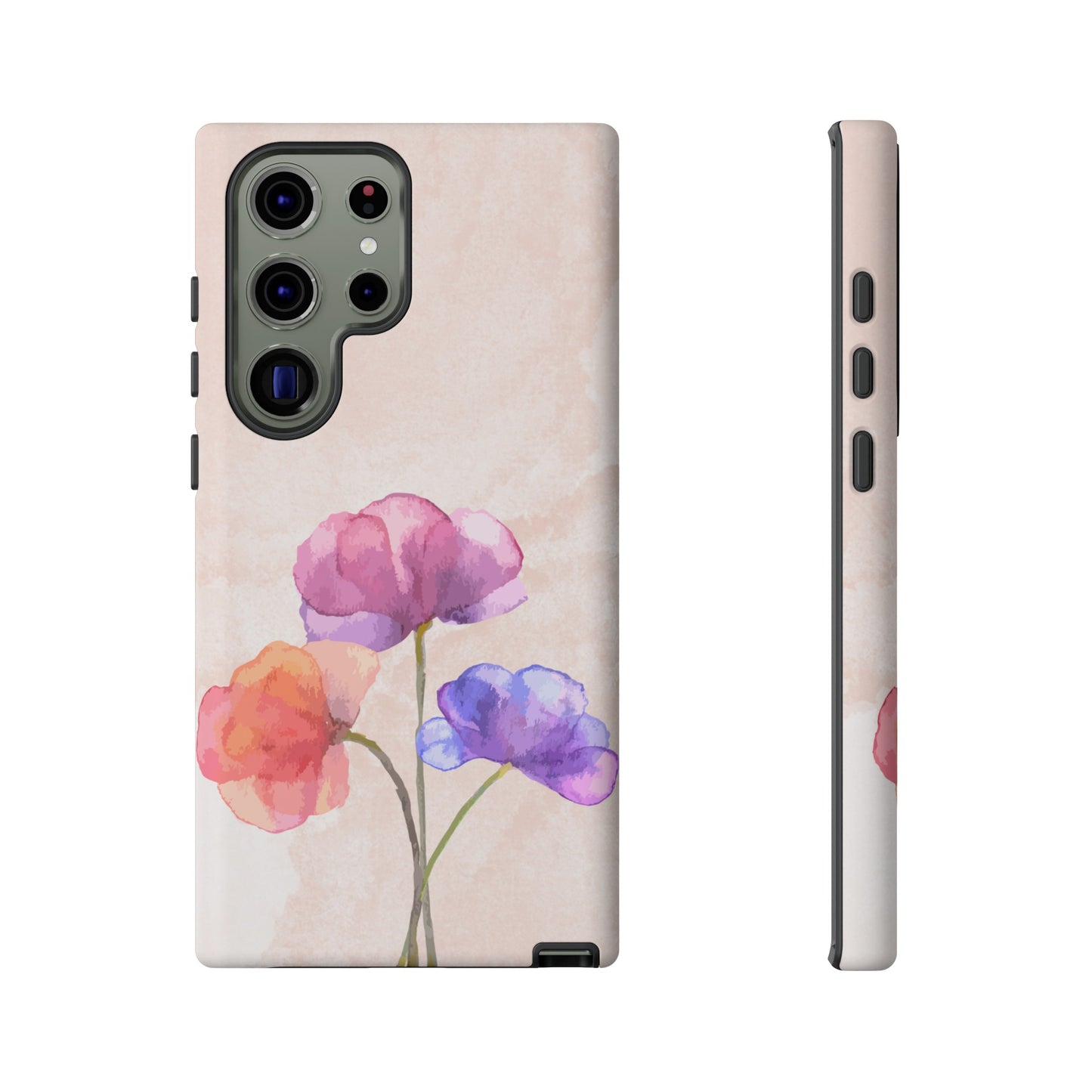 Three Flowers Wallpaper Phone Case | iPhone 15 Plus/ Pro, 14, 13, 12| Google Pixel 7, Pro, 5| Samsung Galaxy S23 All Major Phone Models