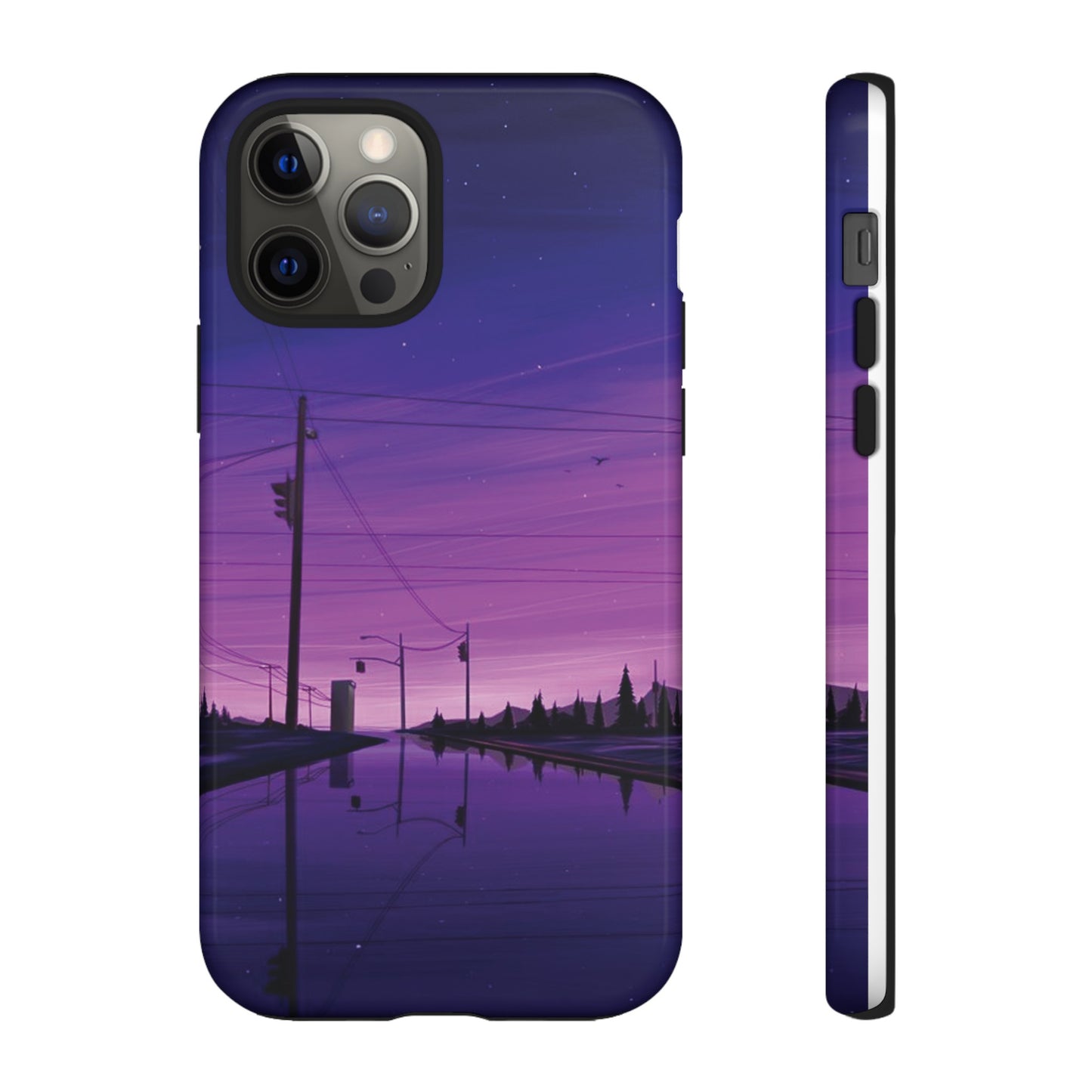 Purple Night Sky Wallpaper Phone Case | iPhone 15 Plus/ Pro, 14, 13, 12| Google Pixel 7, Pro, 5| Samsung Galaxy S23 All Major Phone Models