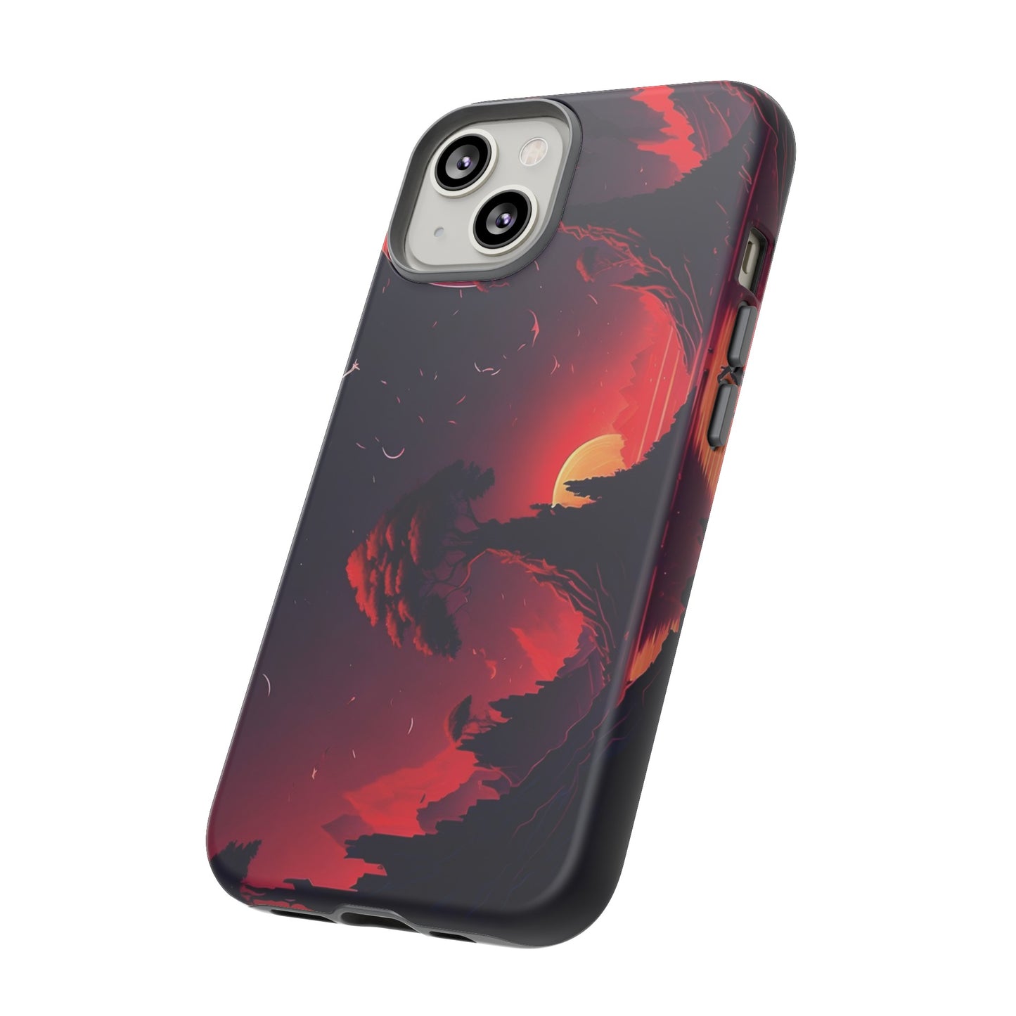 Red Sunset Wallpaper Phone Case | iPhone 15 Plus/ Pro, 14, 13, 12| Google Pixel 7, Pro, 5| Samsung Galaxy S23 All Major Phone Models