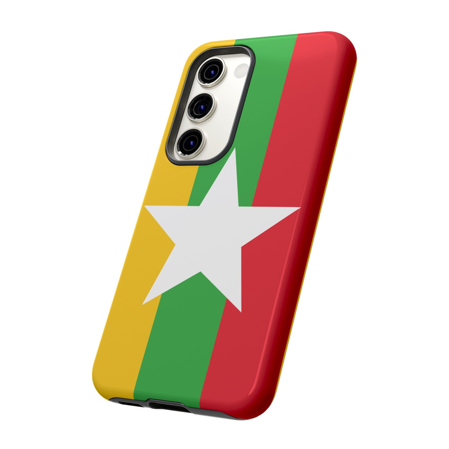 Myanmar Flag Phone Case | iPhone 15 Plus/ Pro, 14, 13, 12| Google Pixel 7, Pro, 5| Samsung Galaxy S23 All Major Phone Models