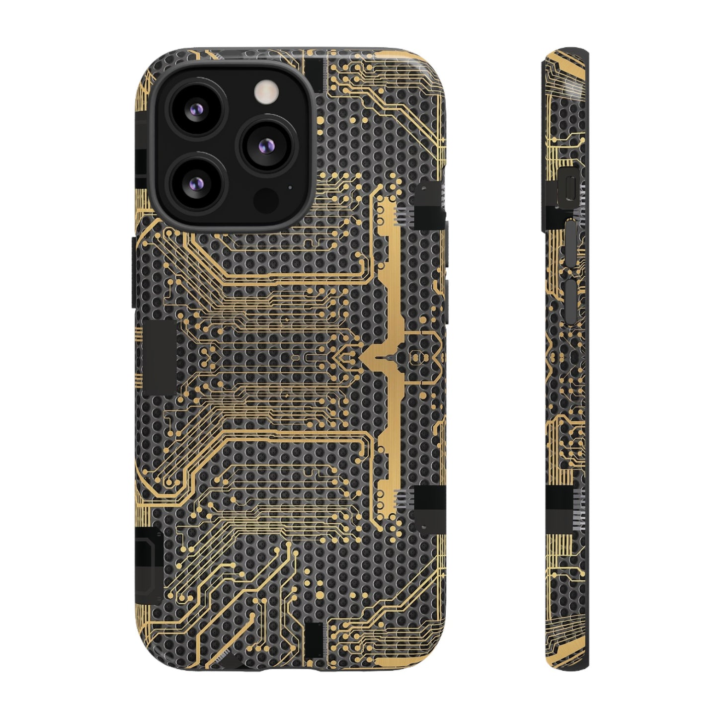 Golden Circuit Board Wallpaper Phone Case | iPhone 15 Plus/ Pro, 14, 13, 12| Google Pixel 7, Pro, 5| Samsung Galaxy S23 All Major Phone Models