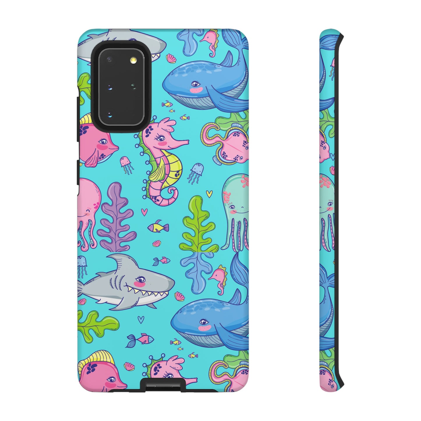 Cartoon Sea Creatures Wallpaper Phone Case | iPhone 15 Plus/ Pro, 14, 13, 12| Google Pixel 7, Pro, 5| Samsung Galaxy S23 All Major Phone Models