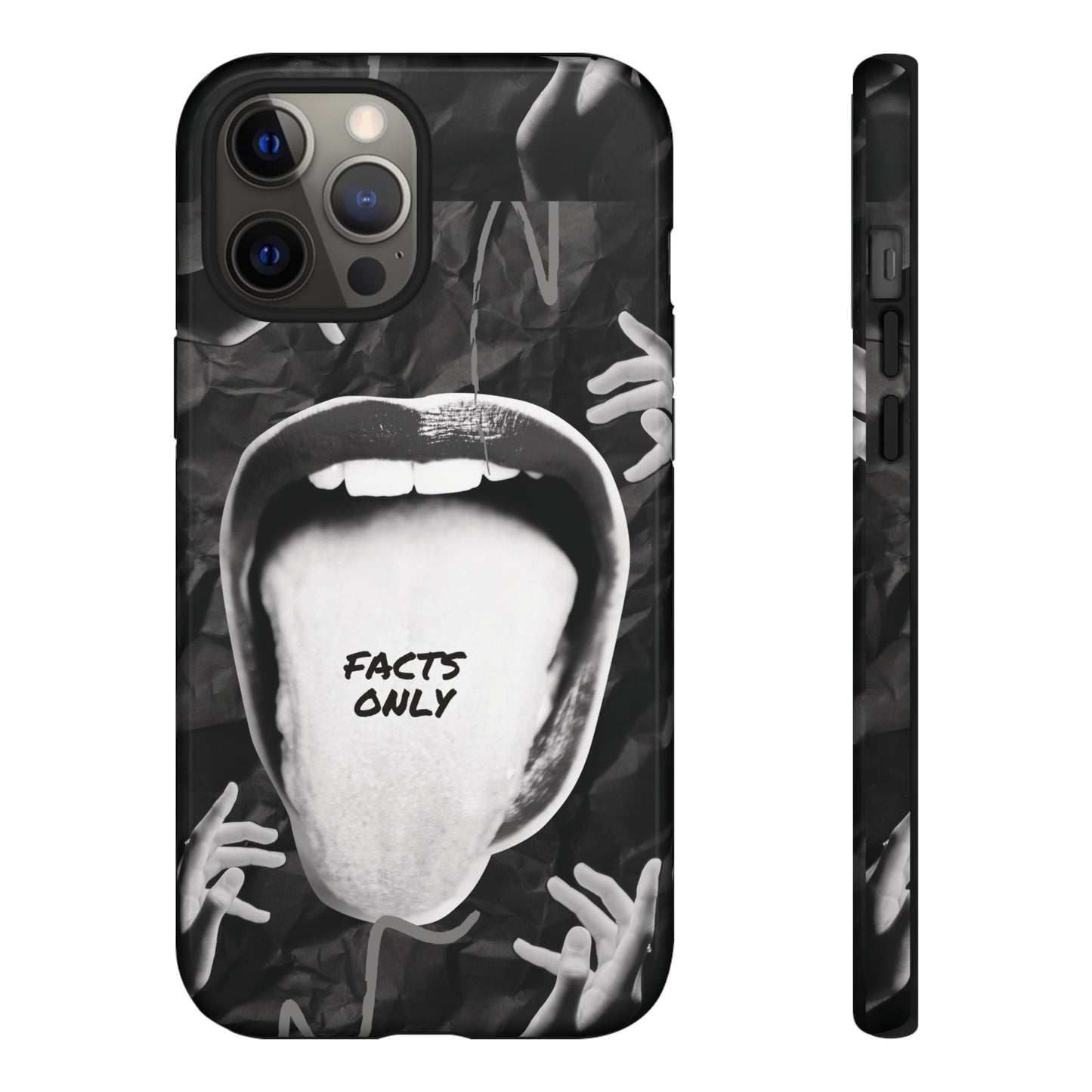 Facts Only Wallpaper Phone Case | iPhone 15 Plus/ Pro, 14, 13, 12| Google Pixel 7, Pro, 5| Samsung Galaxy S23 All Major Phone Models