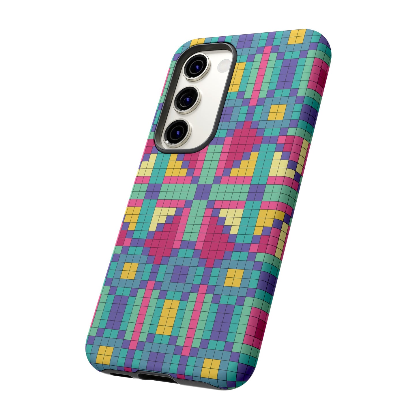 Block Geometric Wallpaper Phone Case | iPhone 15 Plus/ Pro, 14, 13, 12| Google Pixel 7, Pro, 5| Samsung Galaxy S23 All Major Phone Models