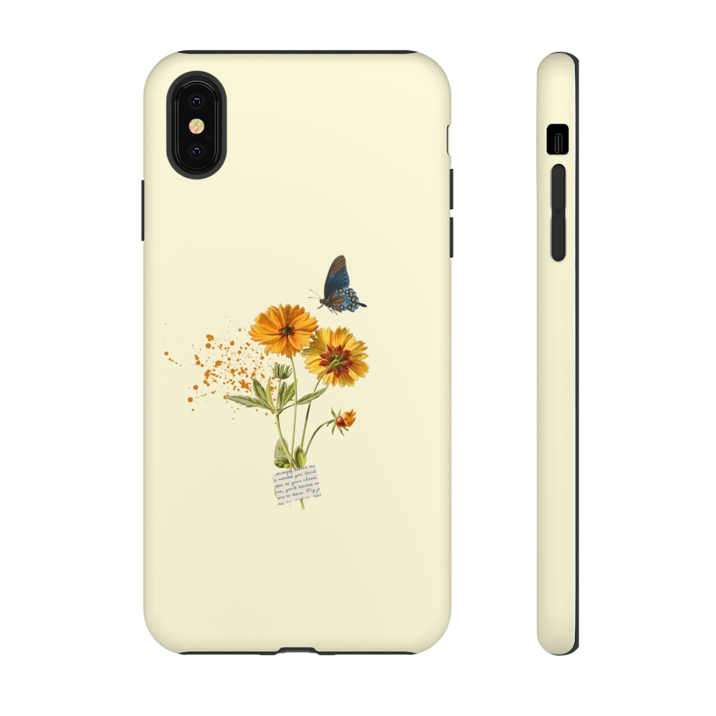 Butterfly Sunflowers Phone Case | iPhone 15 Plus/ Pro, 14, 13, 12| Google Pixel 7, Pro, 5| Samsung Galaxy S23 All Major Phone Models