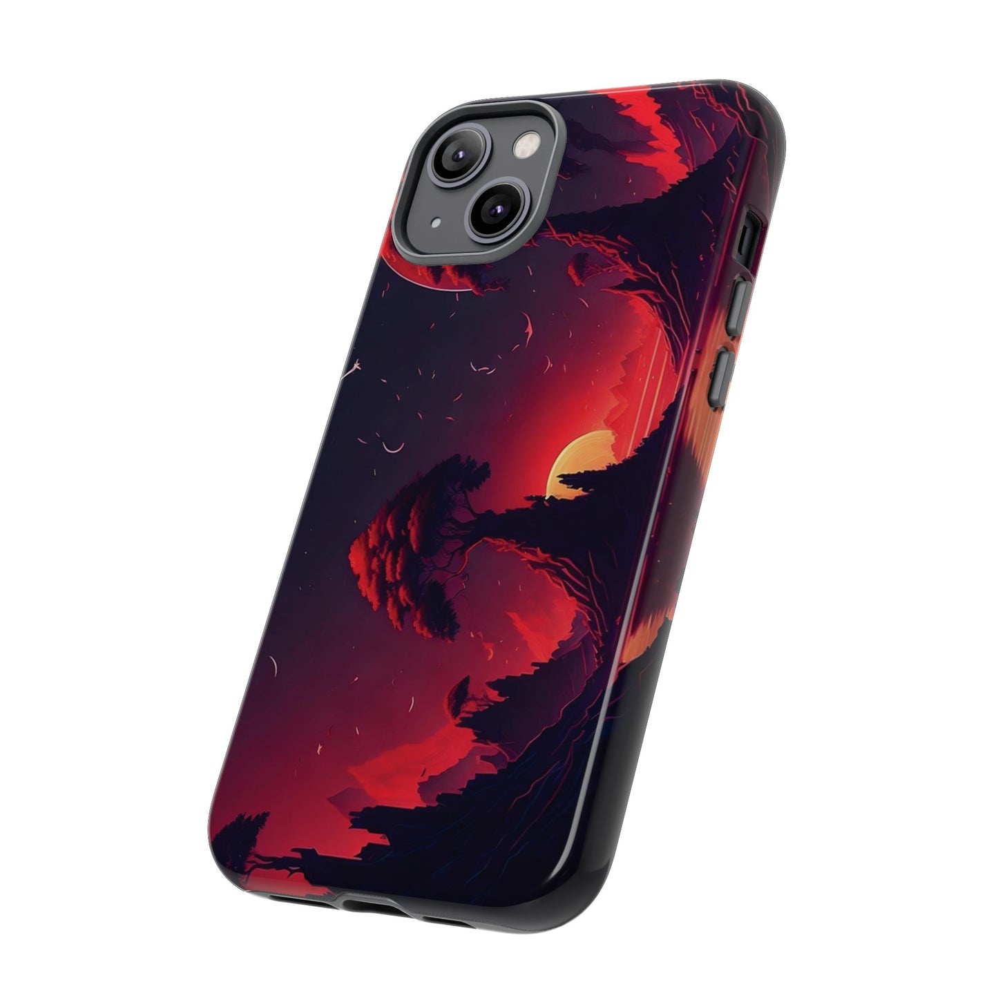 Red Sunset Wallpaper Phone Case | iPhone 15 Plus/ Pro, 14, 13, 12| Google Pixel 7, Pro, 5| Samsung Galaxy S23 All Major Phone Models