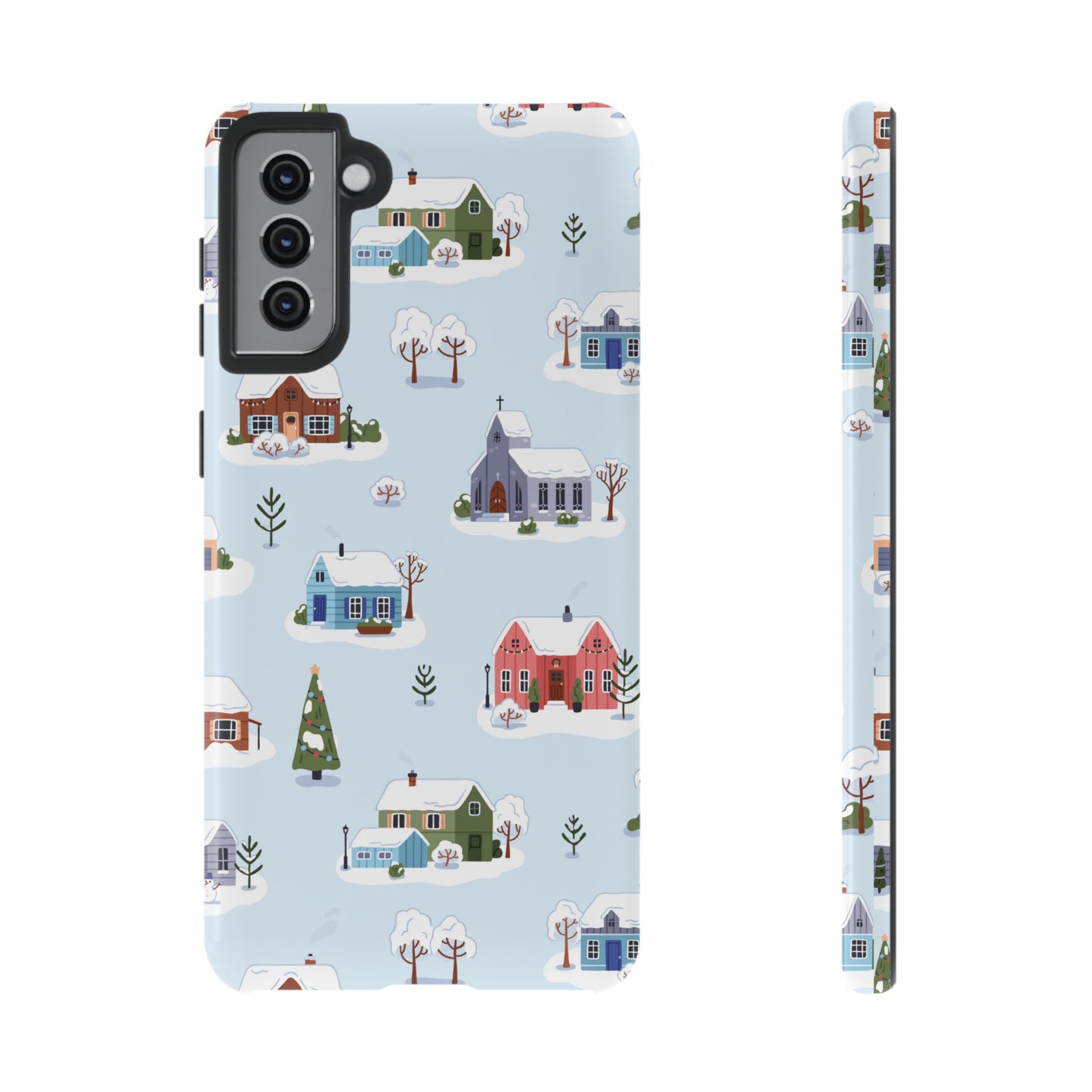 Snowy Merry Christmas Wallpaper Phone Case | iPhone 15 Plus/ Pro, 14, 13, 12| Google Pixel 7, Pro, 5| Samsung Galaxy S23 All Major Phone Models