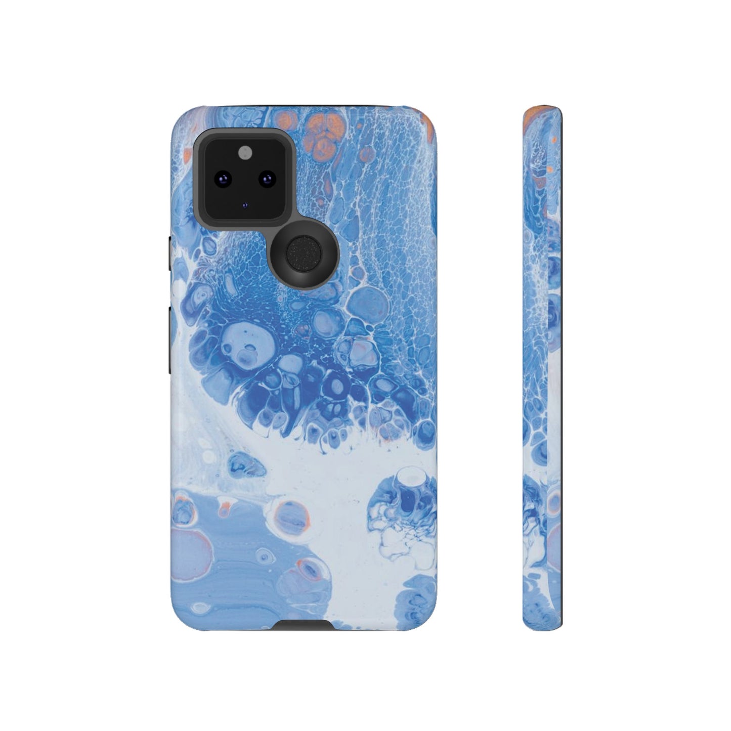 Blue and White Resin Inspired Phone Case |iPhone 15 Plus/ Pro, 14, 13, 12| Google Pixel 7, Pro, 5| Samsung Galaxy S23 All Major Phone Models