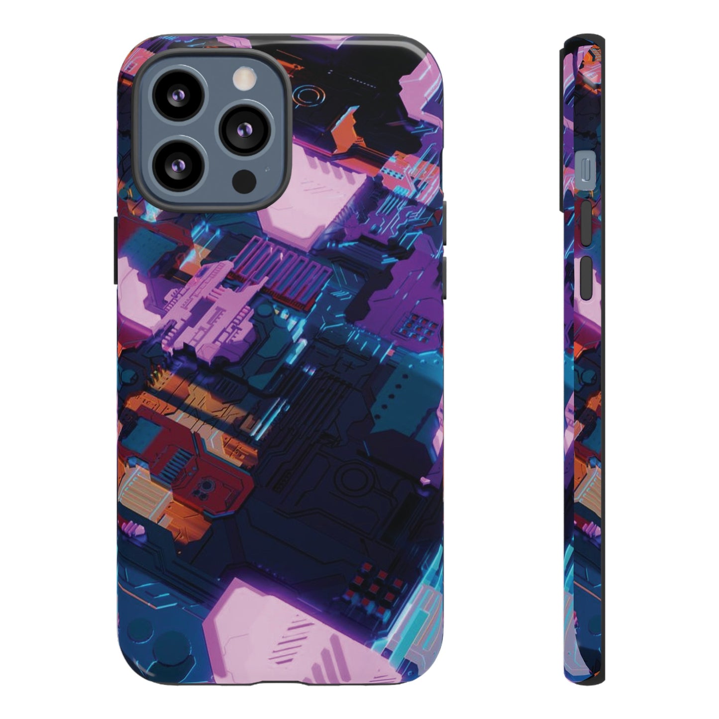 Purple Circuit Board Wallpaper Phone Case | iPhone 15 Plus/ Pro, 14, 13, 12| Google Pixel 7, Pro, 5| Samsung Galaxy S23 All Major Phone Models